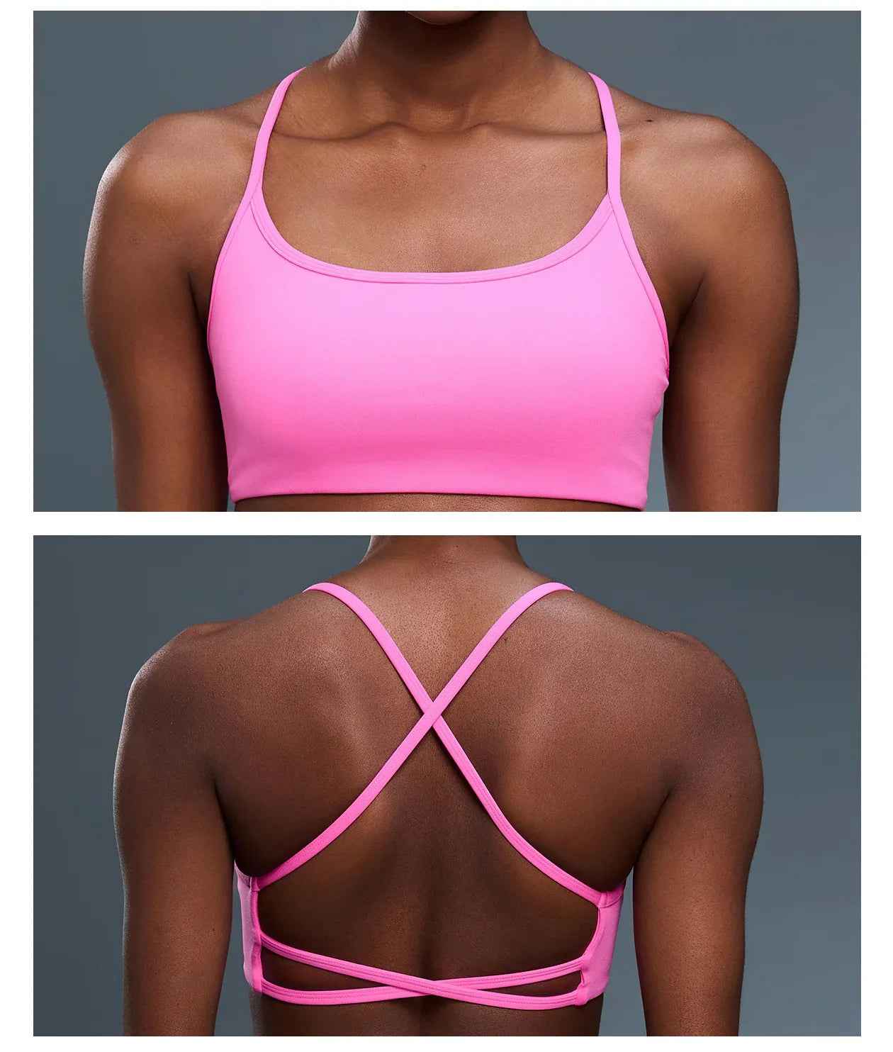 Breathable Strappy Back Sports Bra
