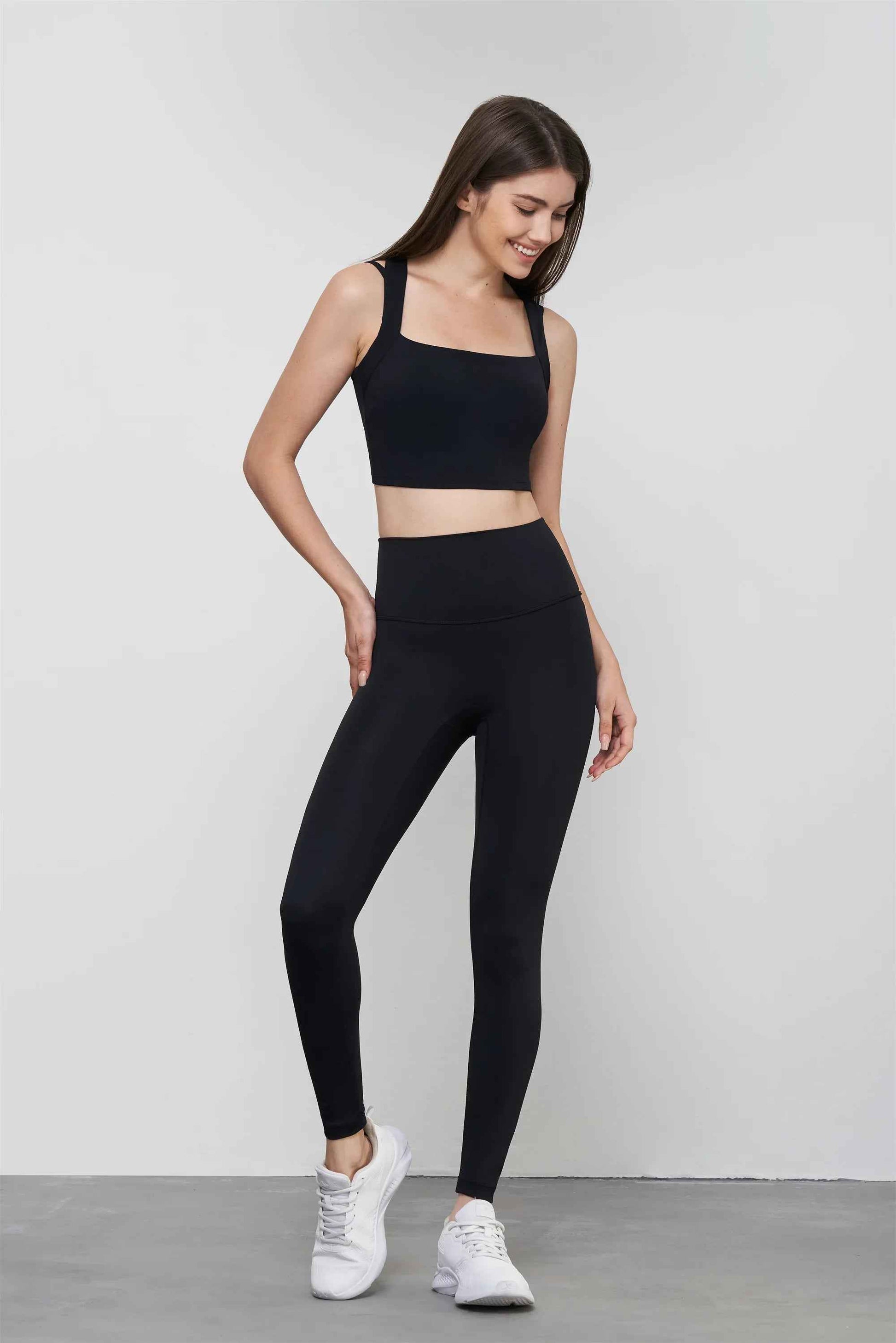 Bare-Feel Cross-Back Yoga Sports Bra