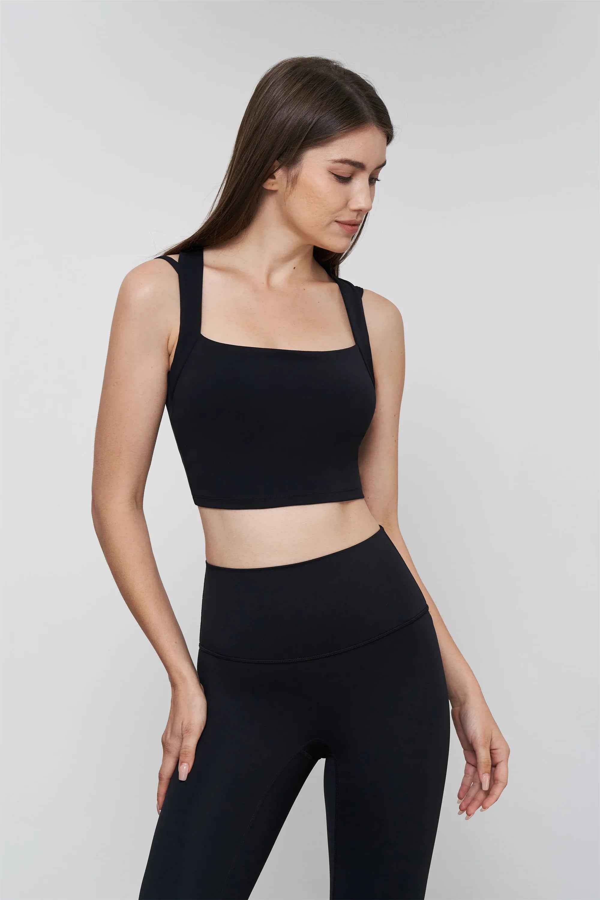 Bare-Feel Cross-Back Yoga Sports Bra