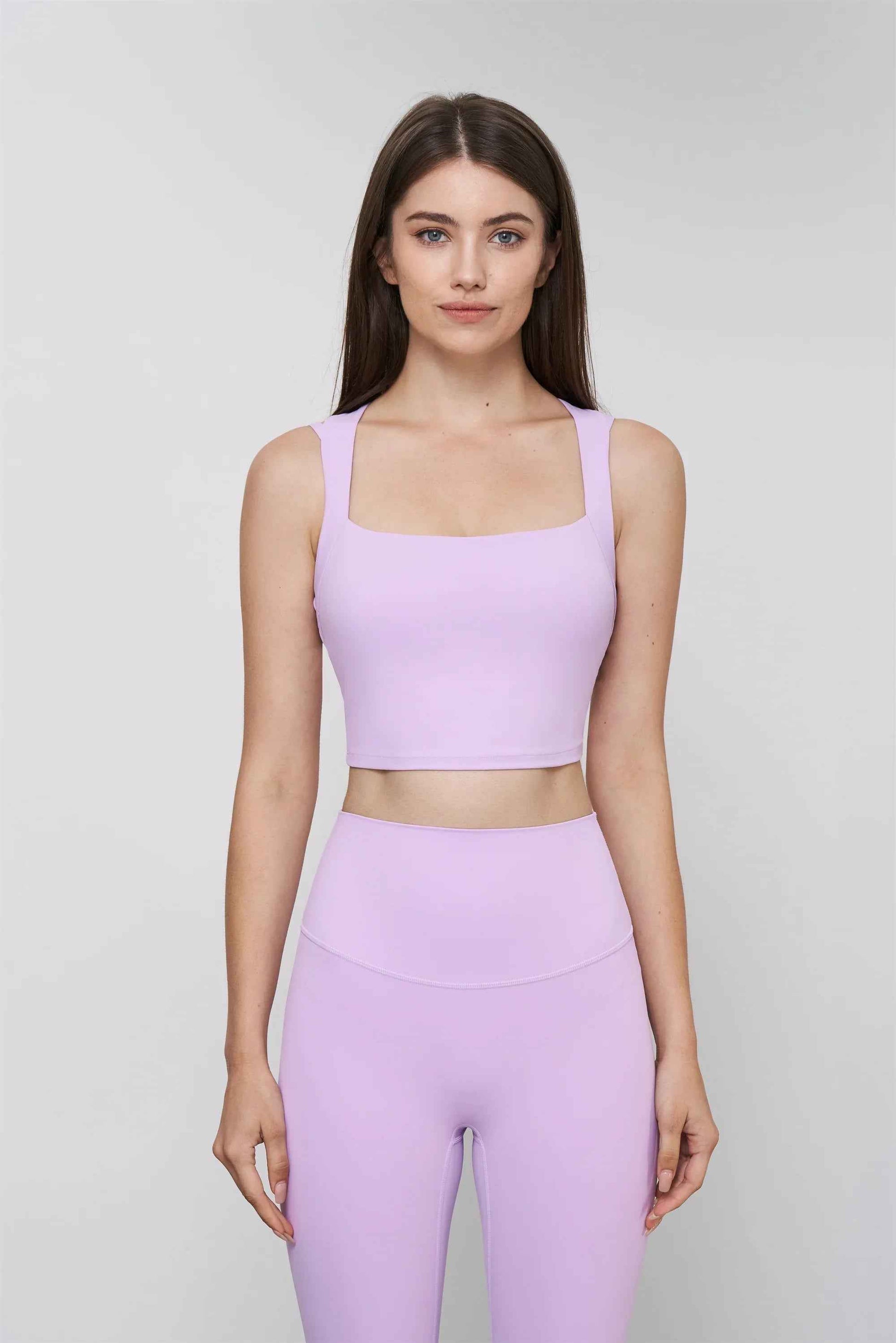 Bare-Feel Cross-Back Yoga Sports Bra
