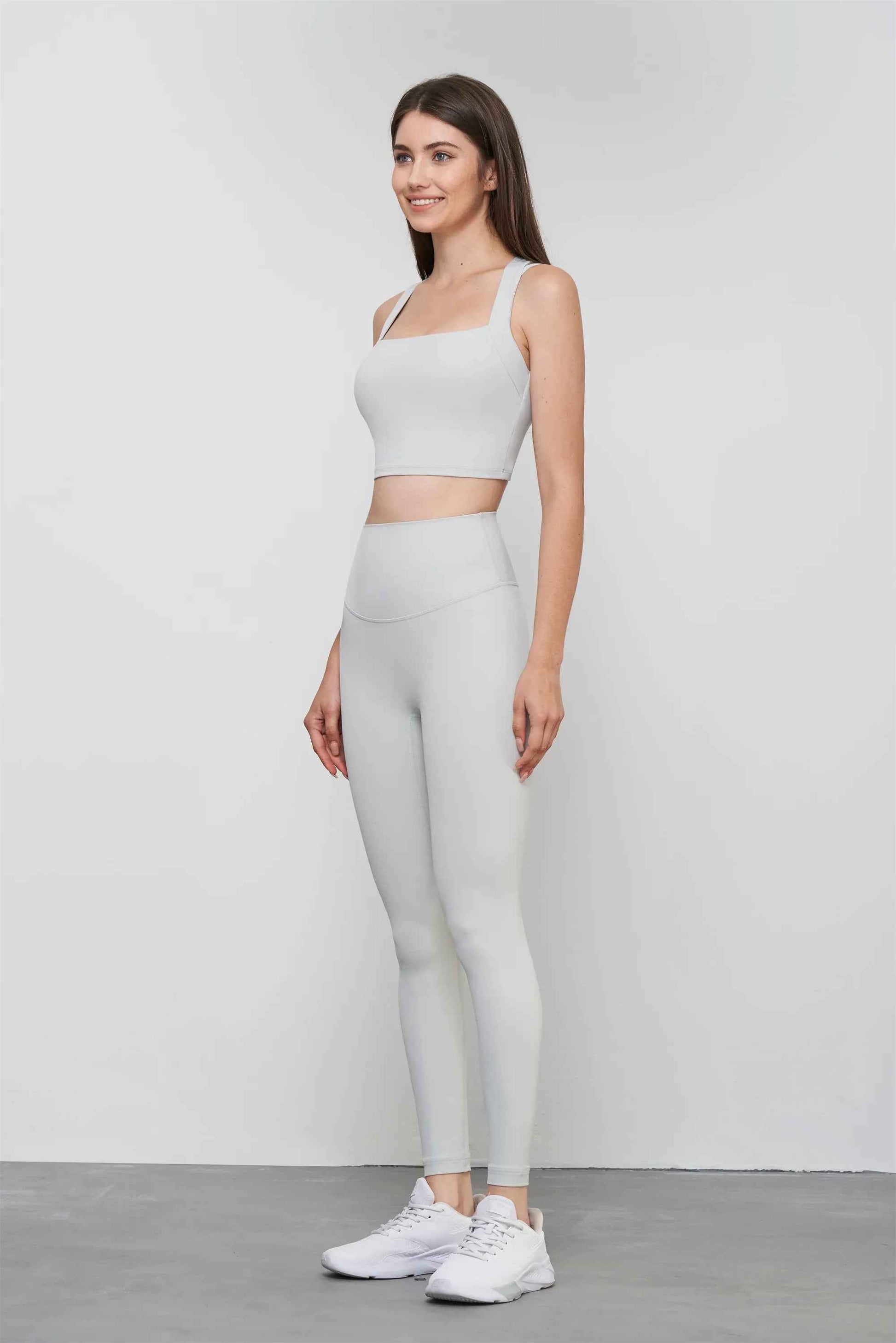 Bare-Feel Cross-Back Yoga Sports Bra