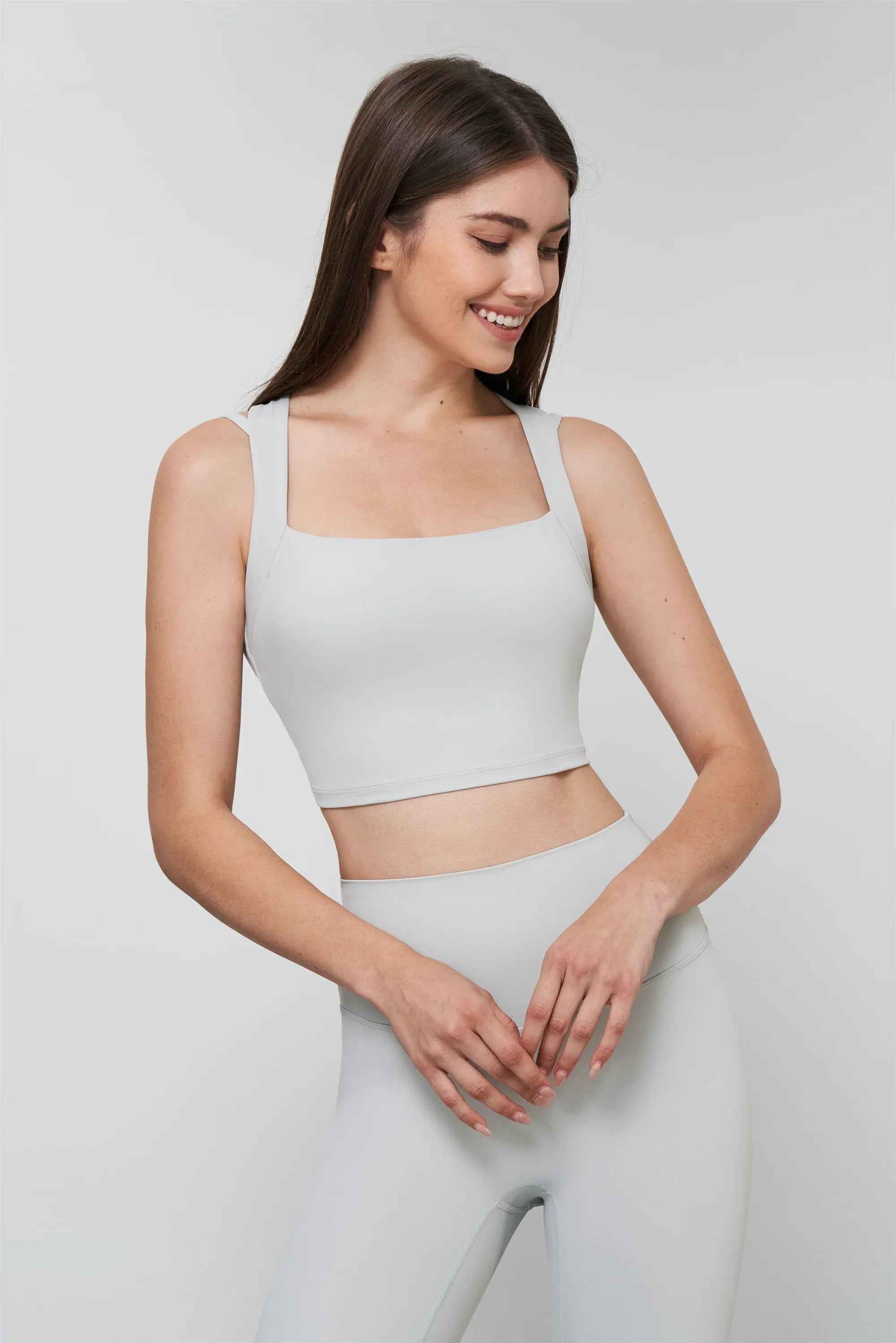 Bare-Feel Cross-Back Yoga Sports Bra