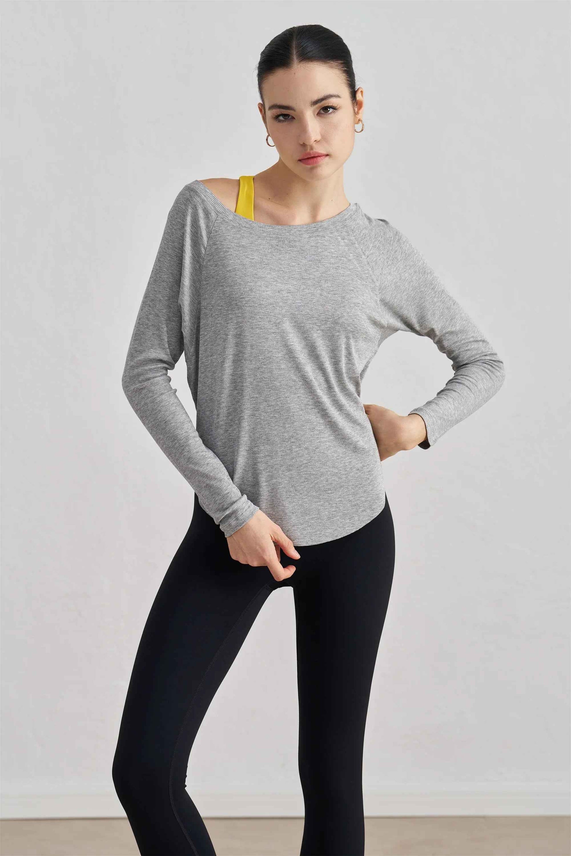 Modal Ribbed Loose Yoga Top