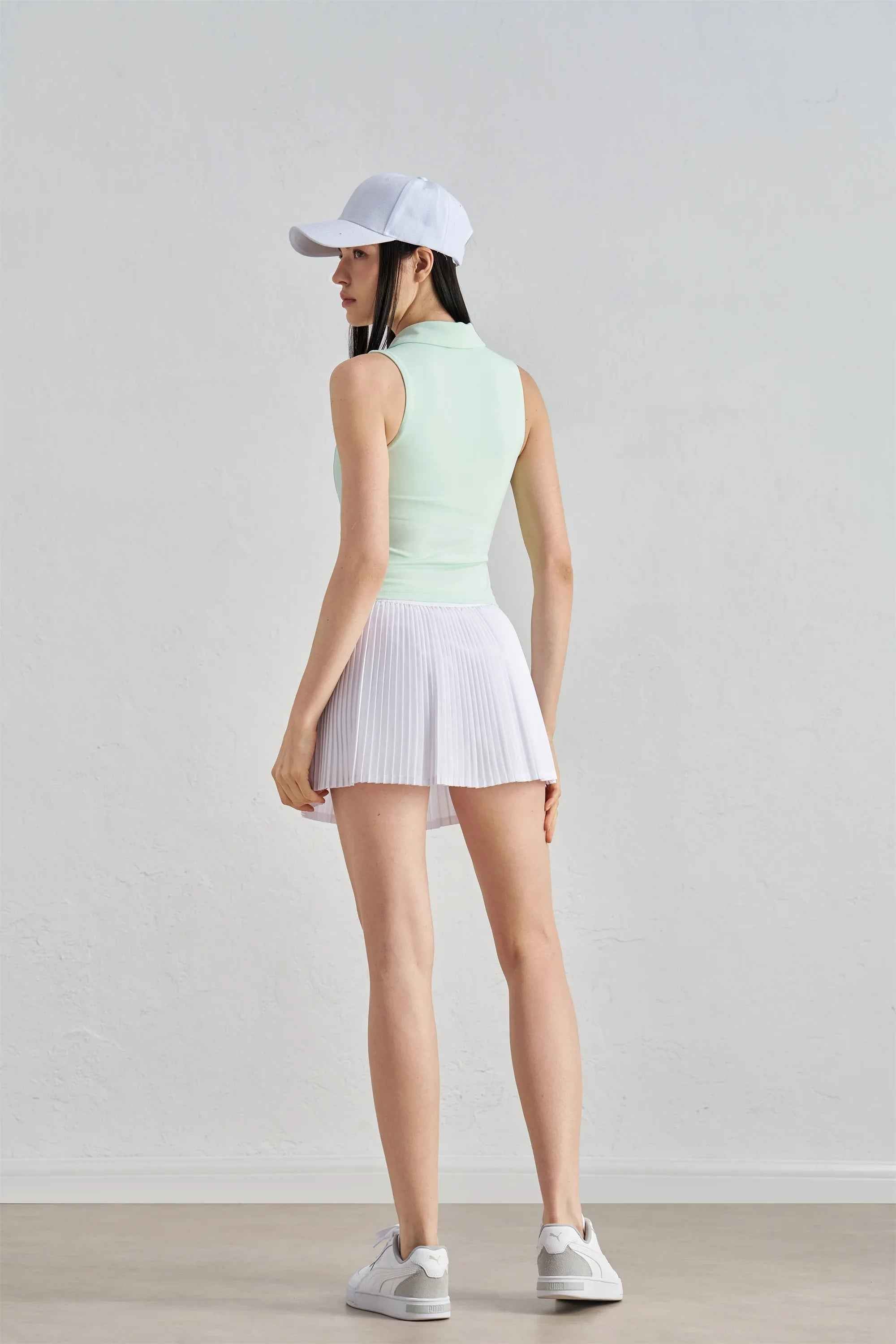 High-Waist Tennis Skirt with Inner Shorts