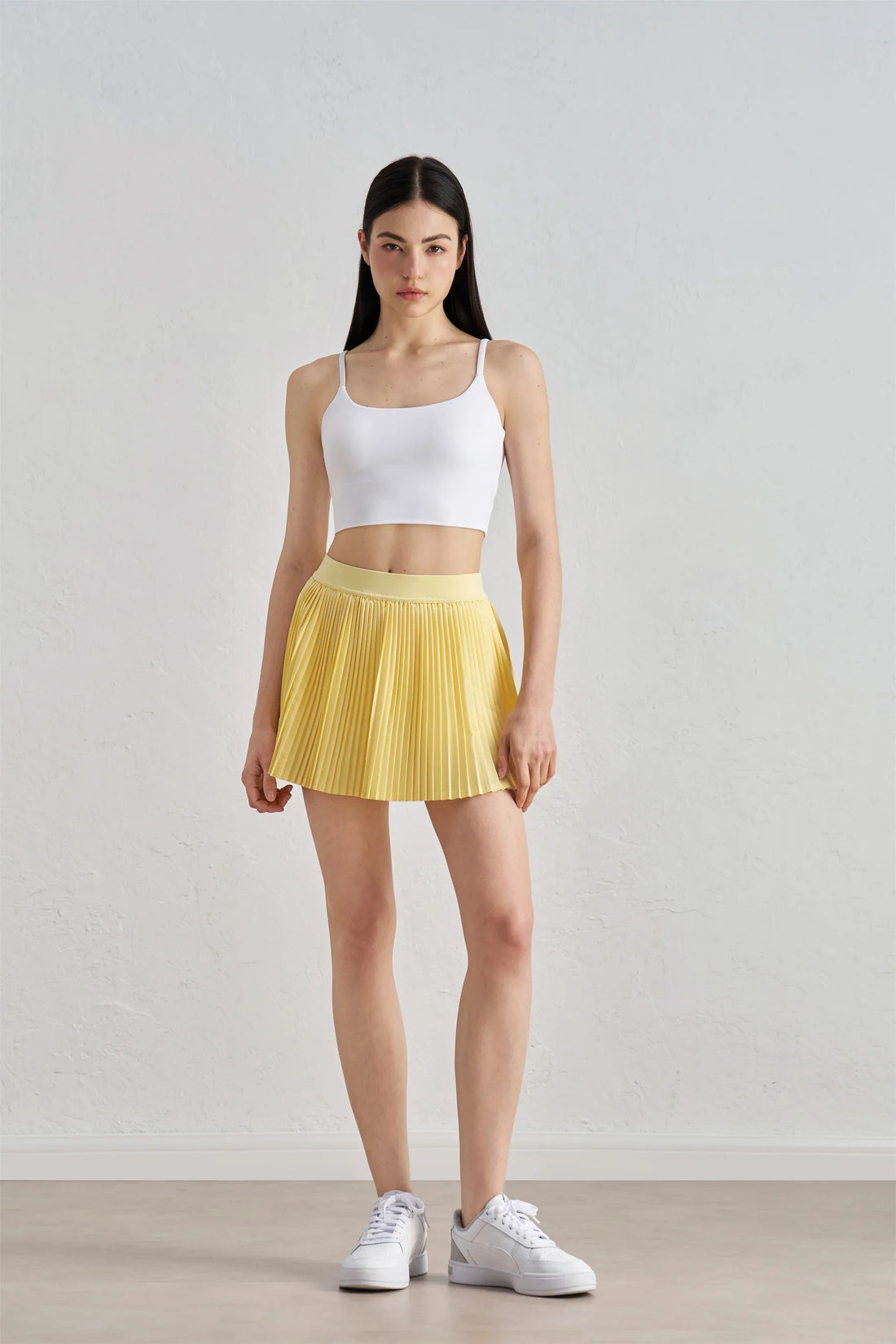 High-Waist Tennis Skirt with Inner Shorts