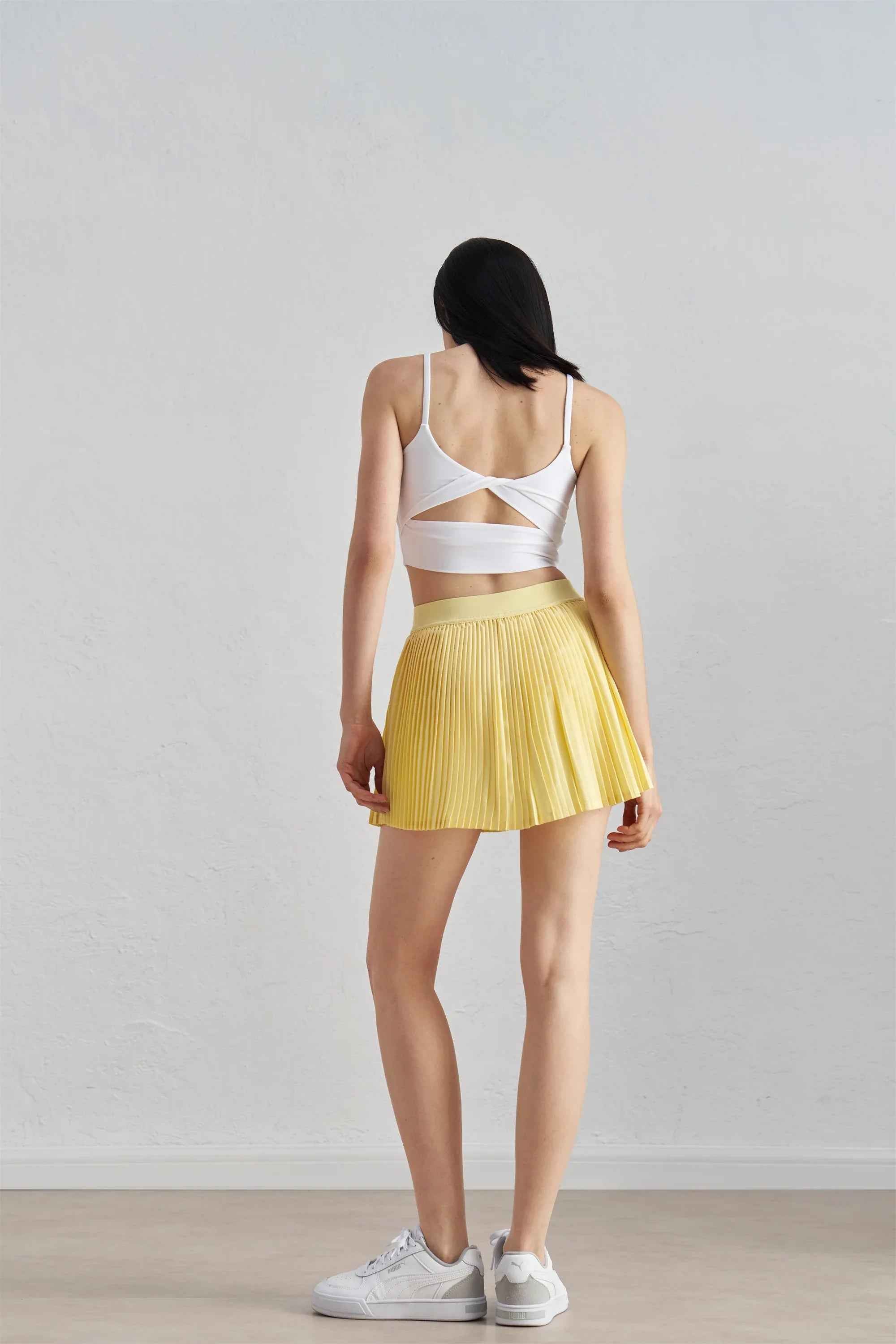 High-Waist Tennis Skirt with Inner Shorts