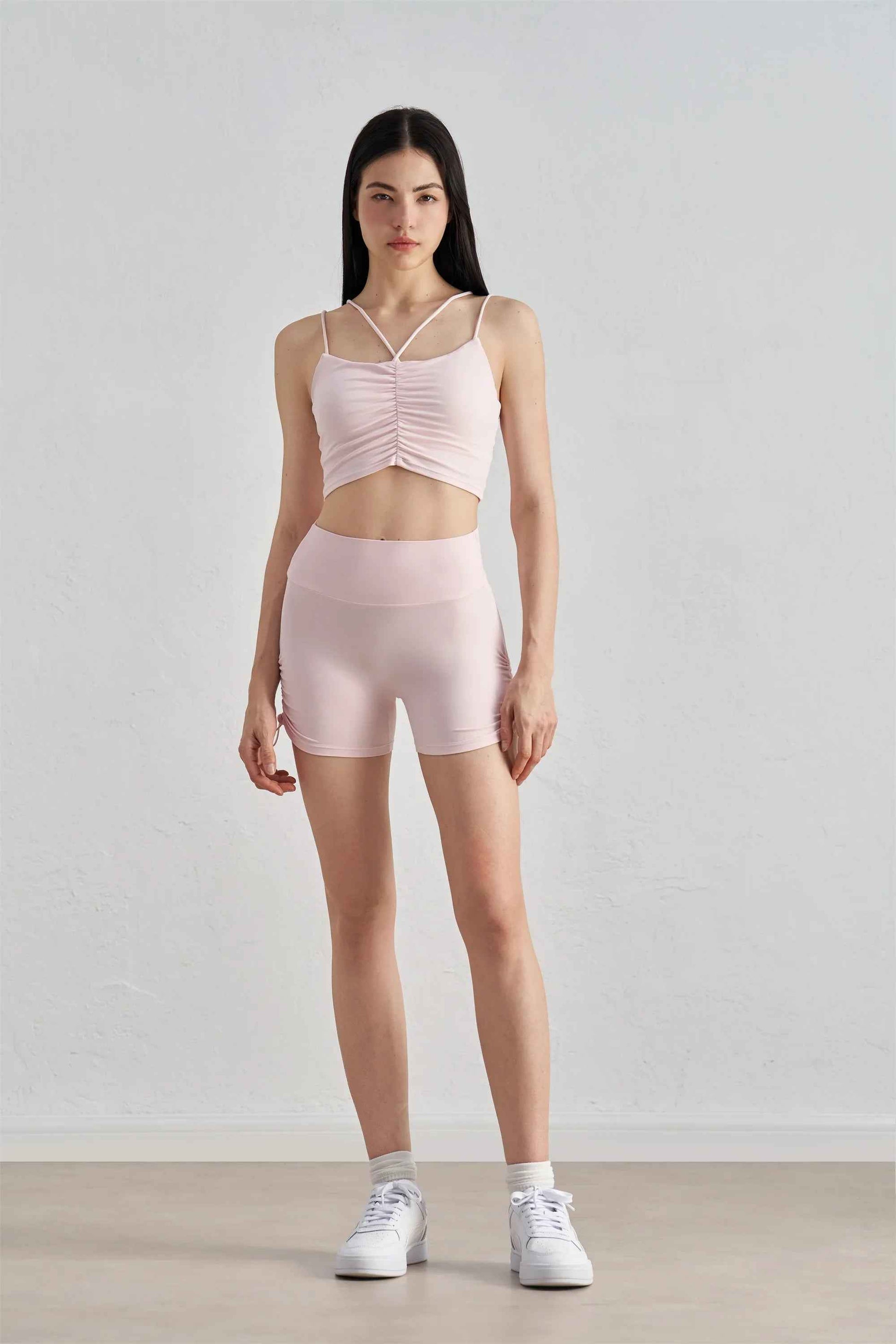 Seamless Drawstring Yoga Shorts