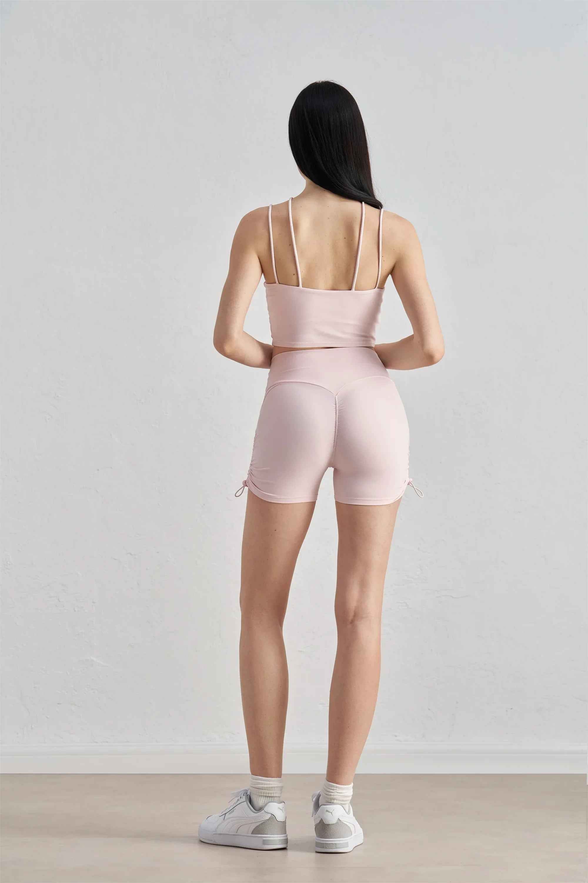Seamless Drawstring Yoga Shorts