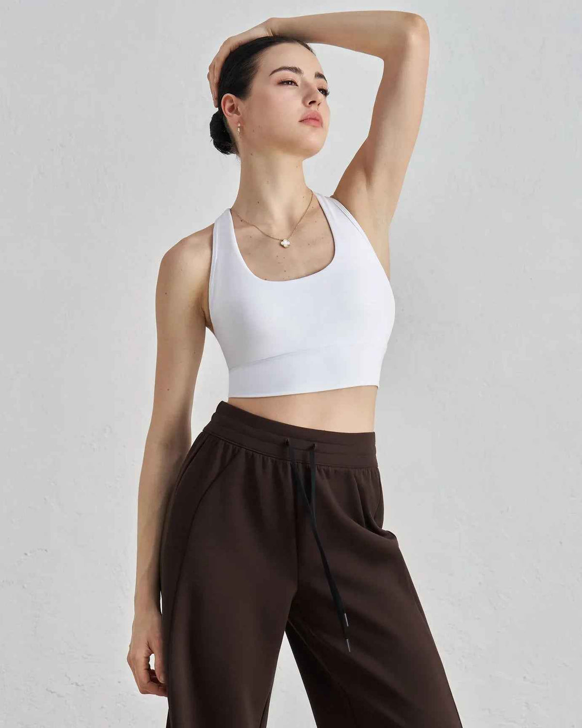 Fixed-Cup Racerback Sports Bra