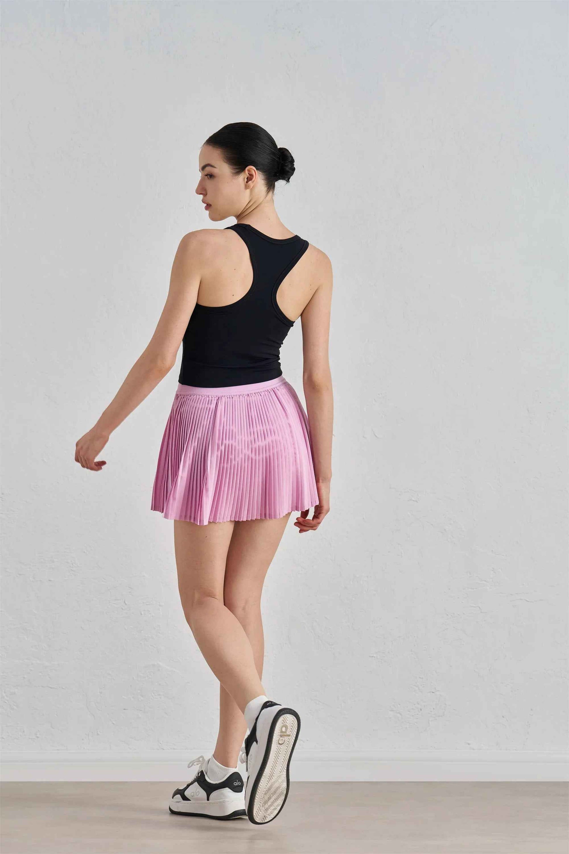 High-Waist Tennis Skirt with Inner Shorts