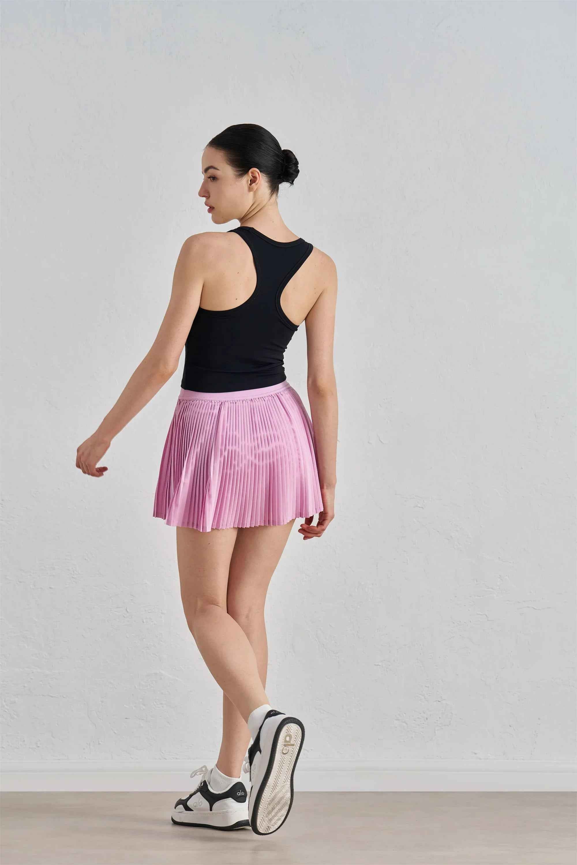 High-Waist Tennis Skirt with Inner Shorts
