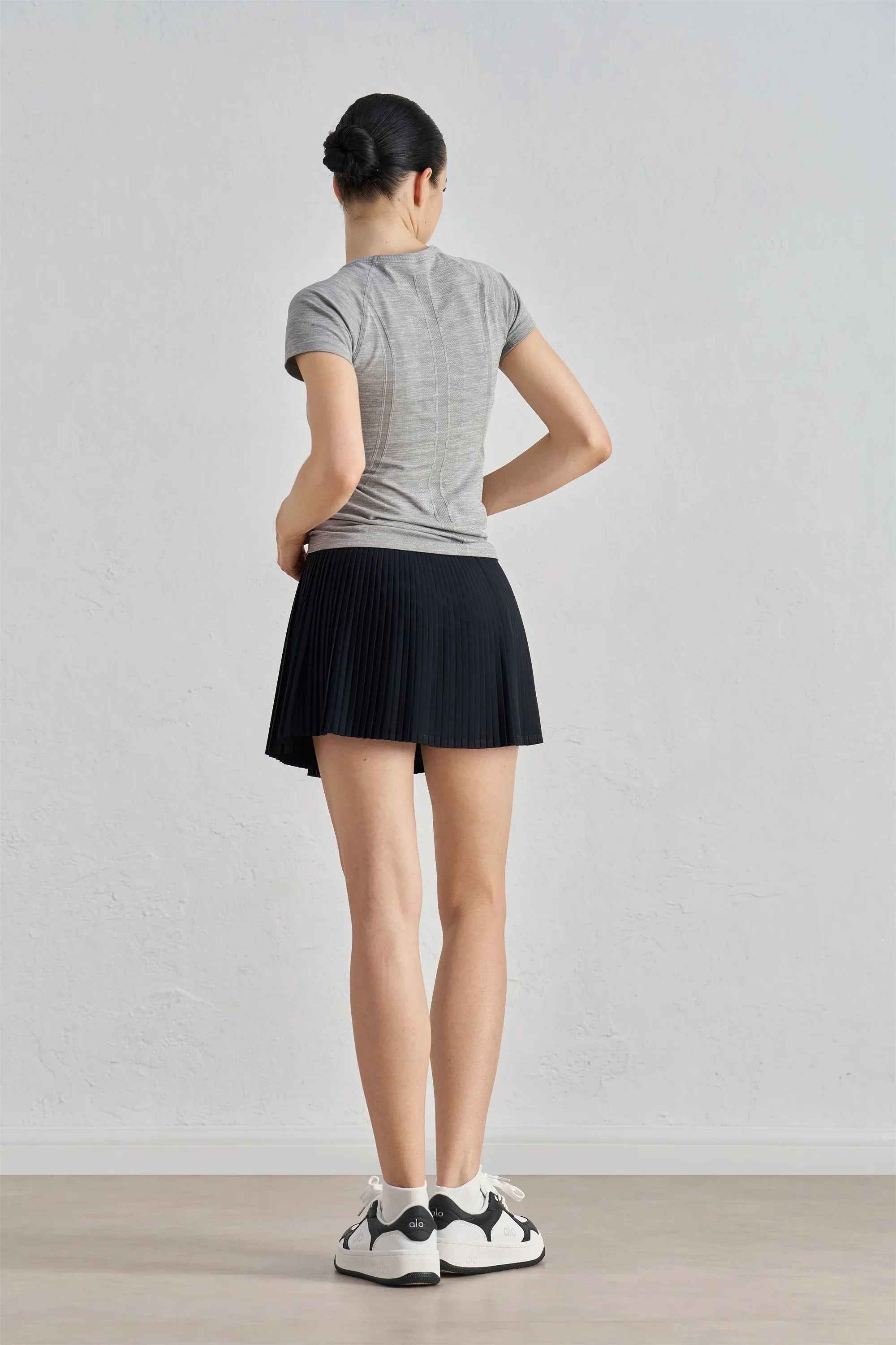 High-Waist Tennis Skirt with Inner Shorts