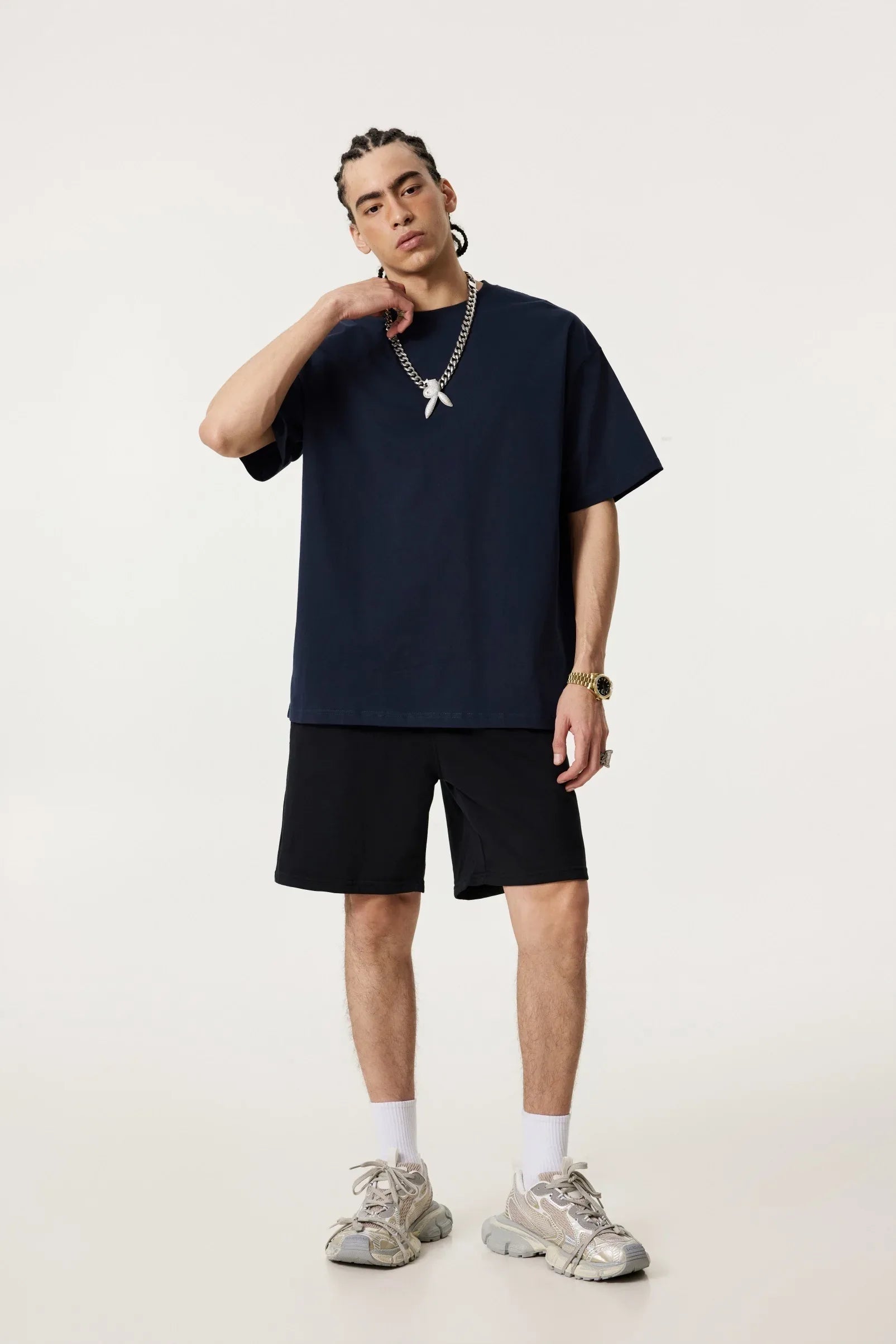 Men's Solid Color Loose Fit T-Shirt