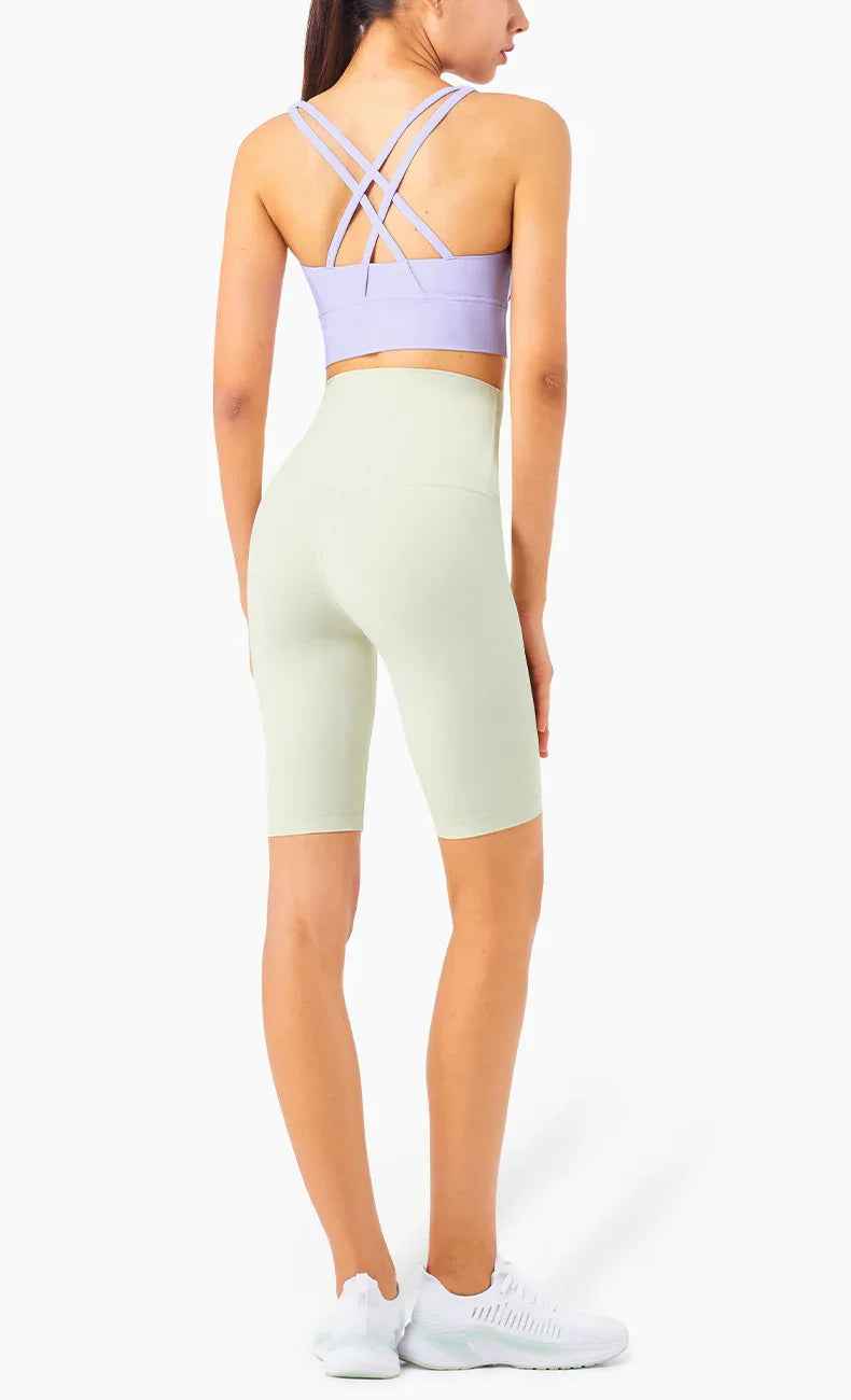 Cross-Back Sculpting Sports Bra