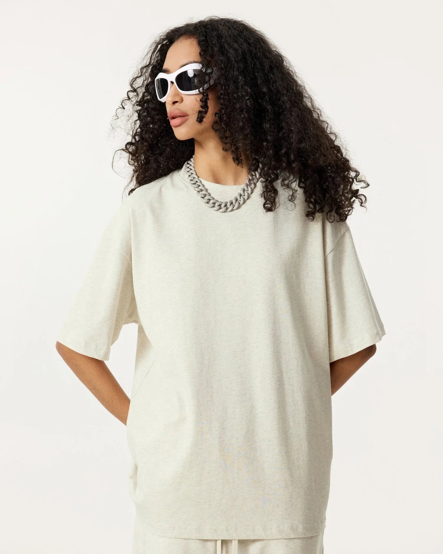 Men Solid Color Loose Fit T-Shirt