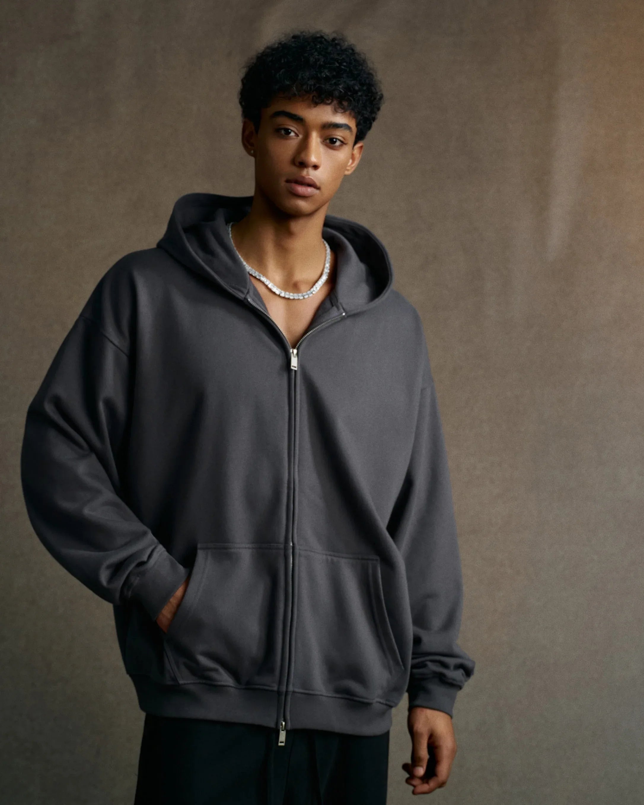 Double Zipper Oversized Hoodie