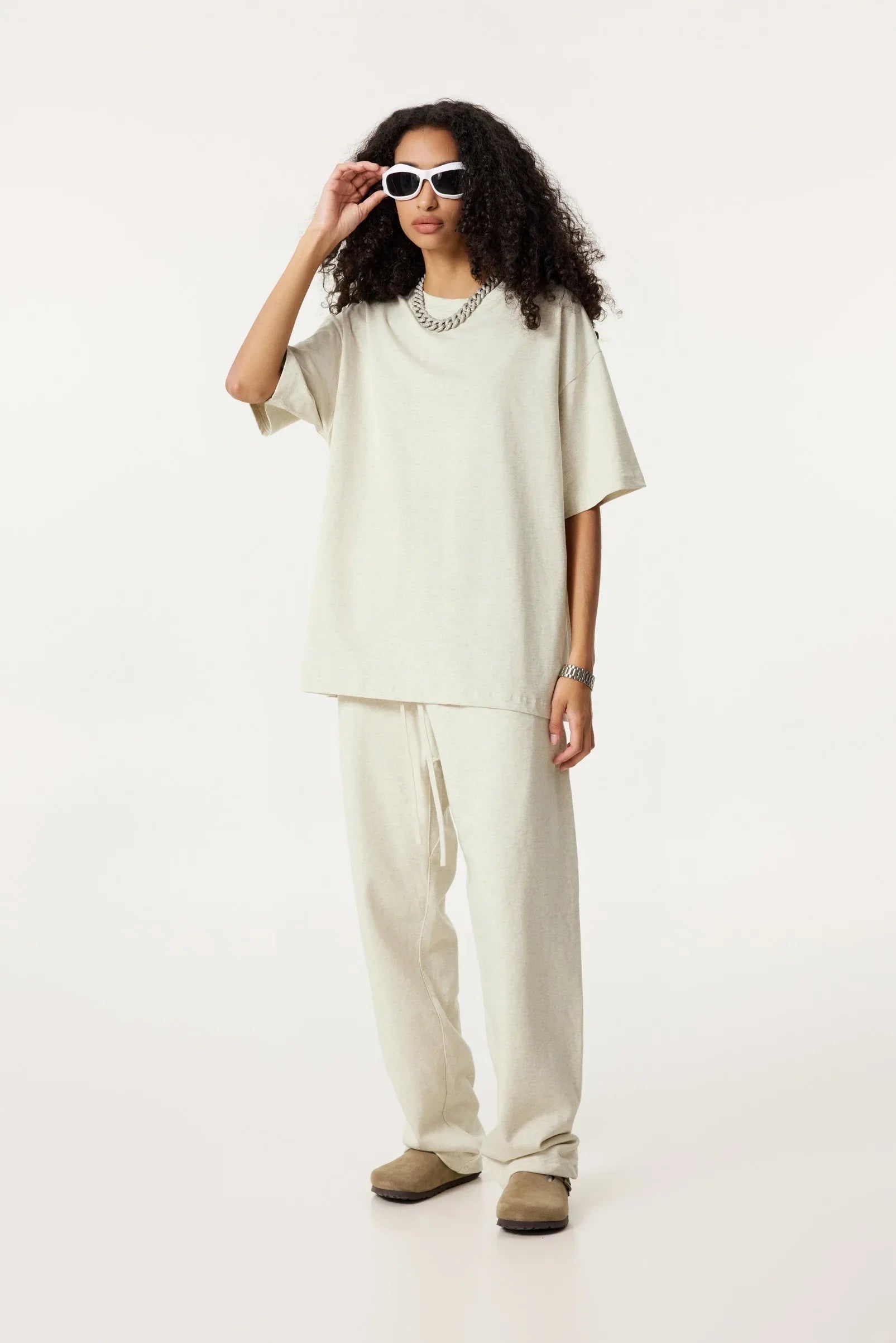 Men Solid Color Loose Fit T-Shirt