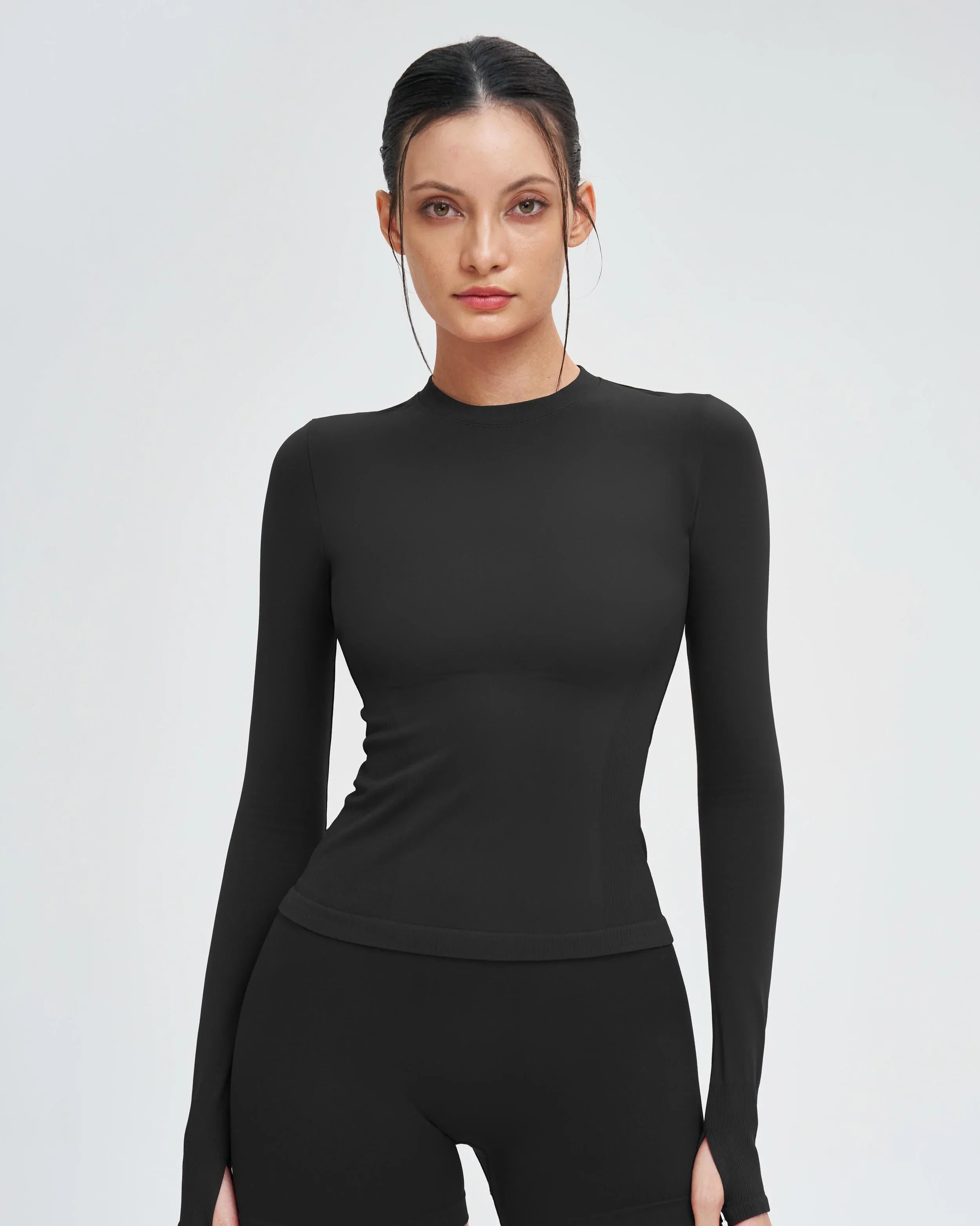Seamless Long-Sleeve Yoga Tee