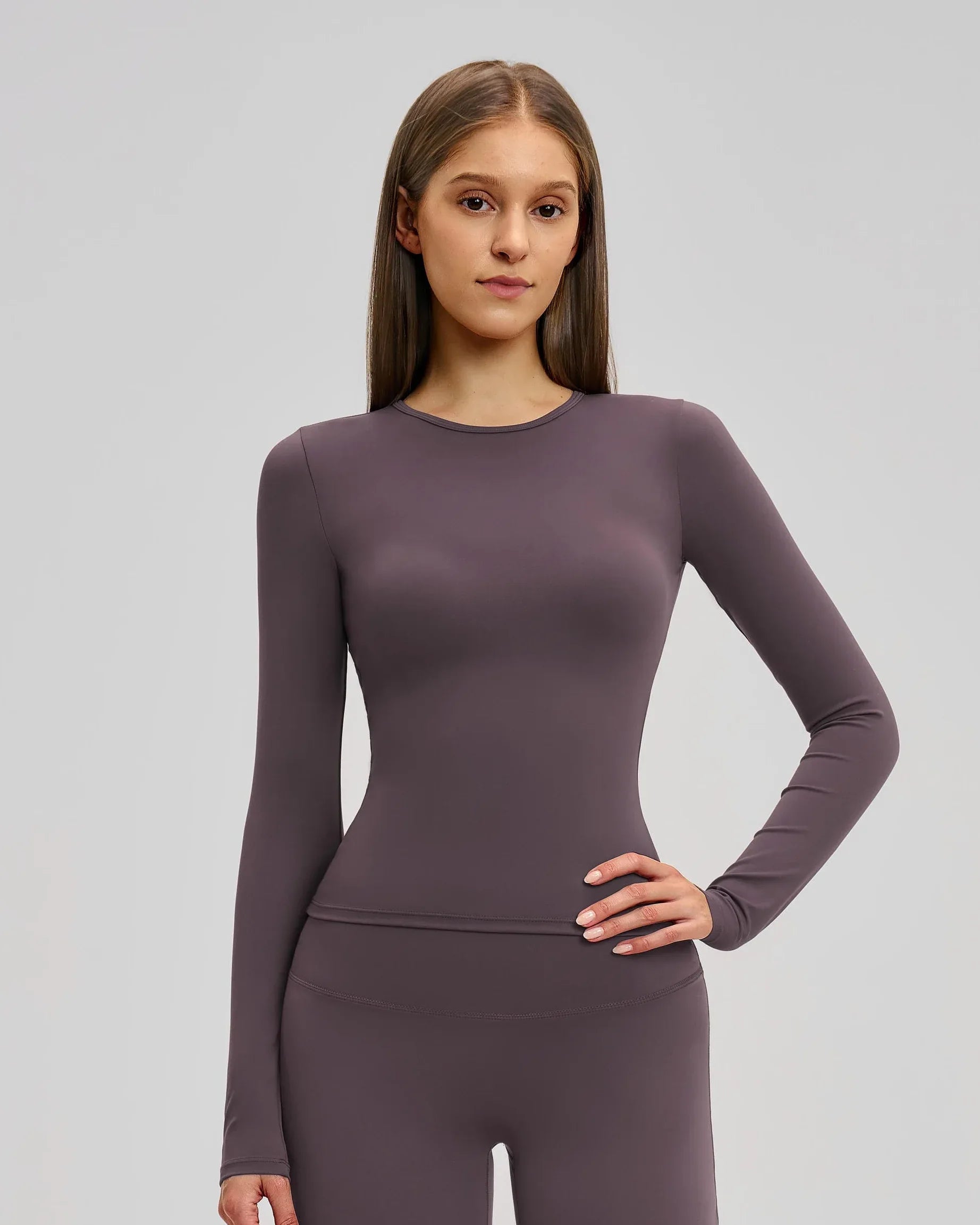 Brushed Long-Sleeve Yoga Top