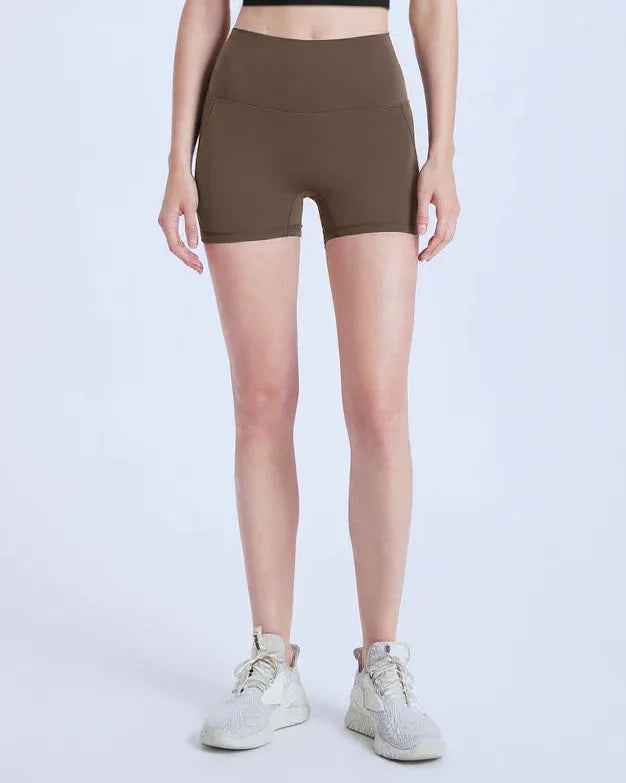 High-Waisted Peach Lift Yoga Shorts
