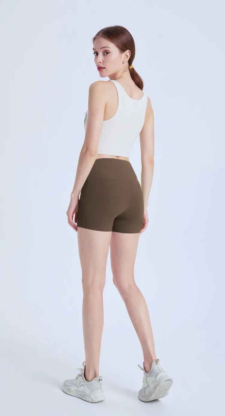 High-Waisted Peach Lift Yoga Shorts
