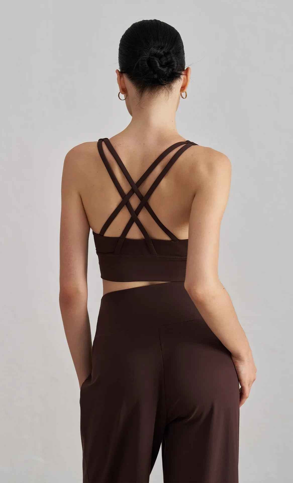 Cross-Back Sculpting Sports Bra
