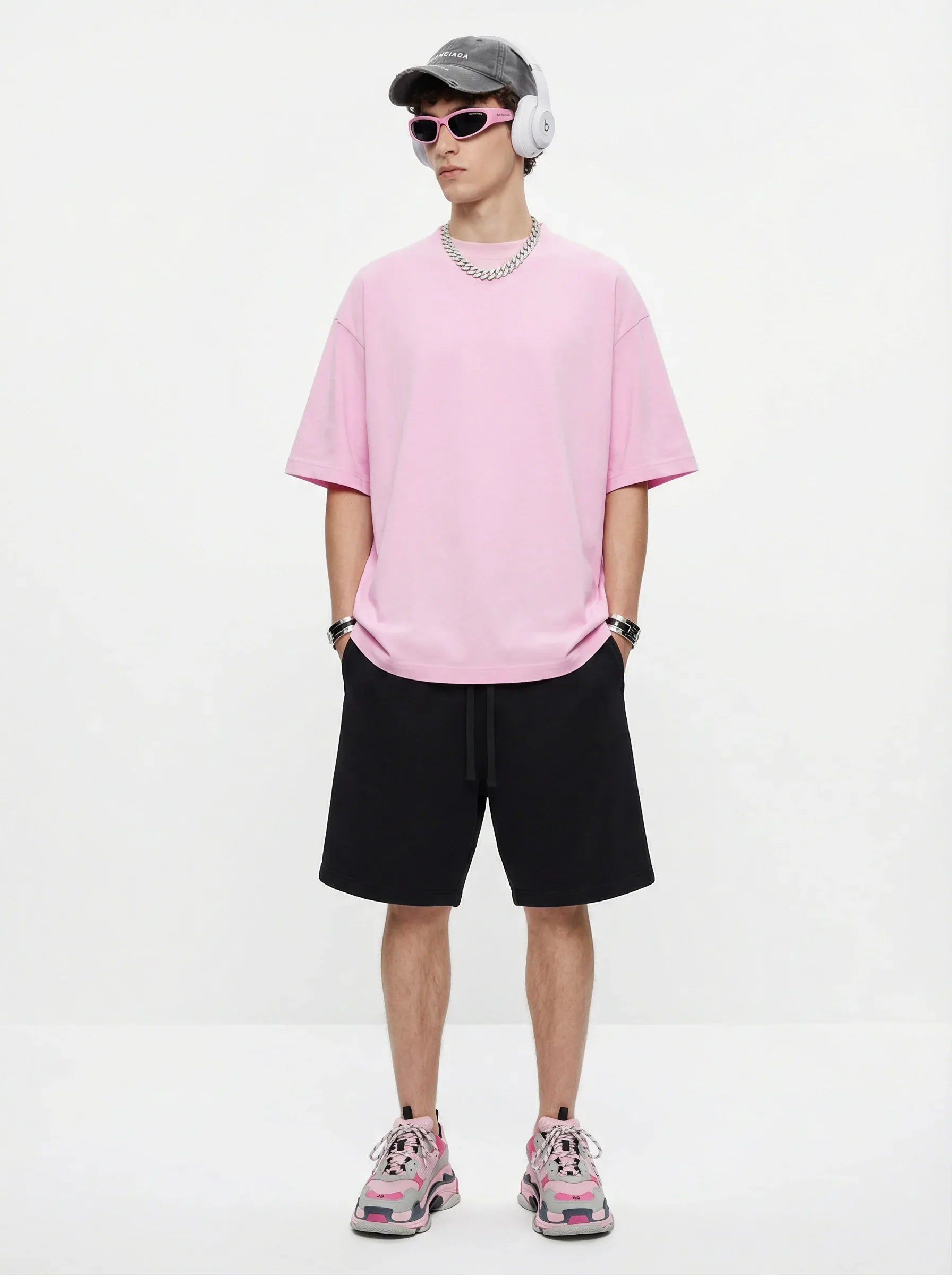 Men’s Oversized Solid Short Sleeve