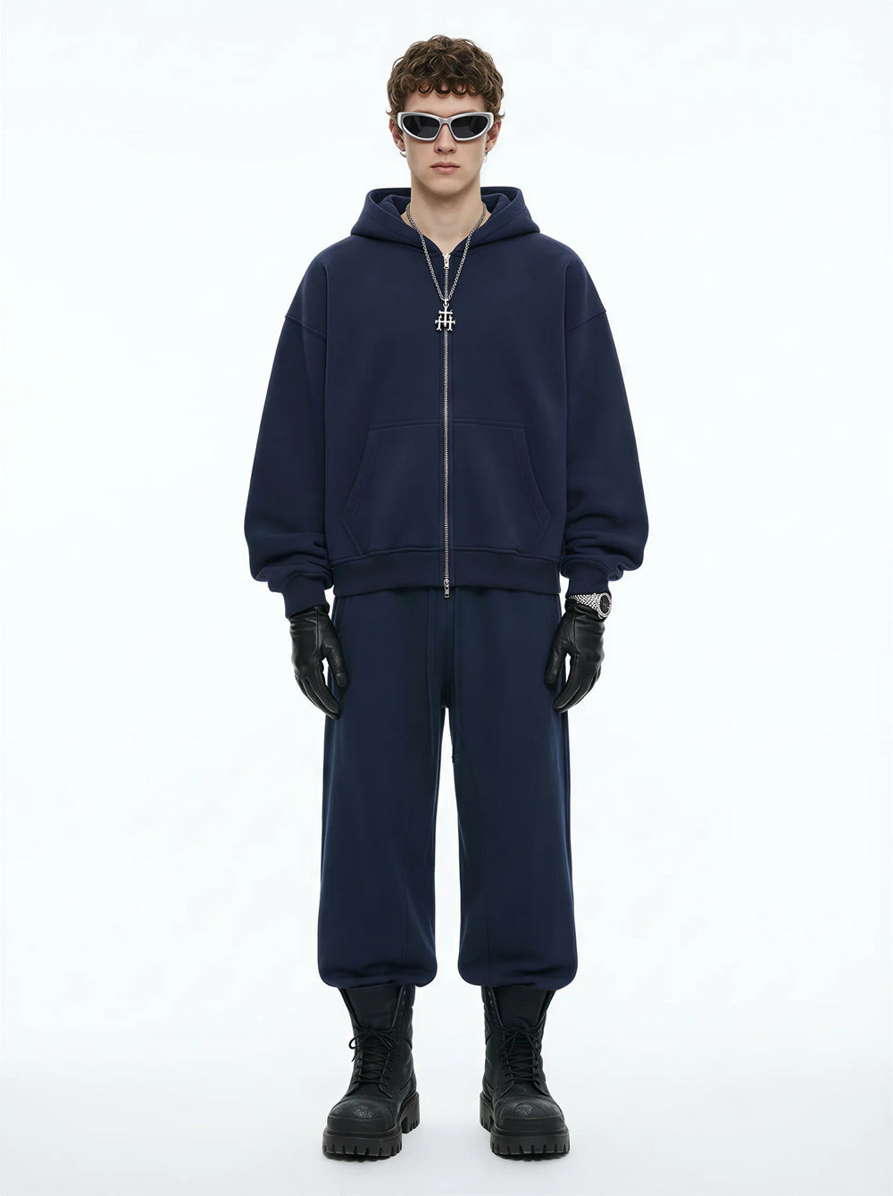 Men’s Double Zipper Oversized Jacket