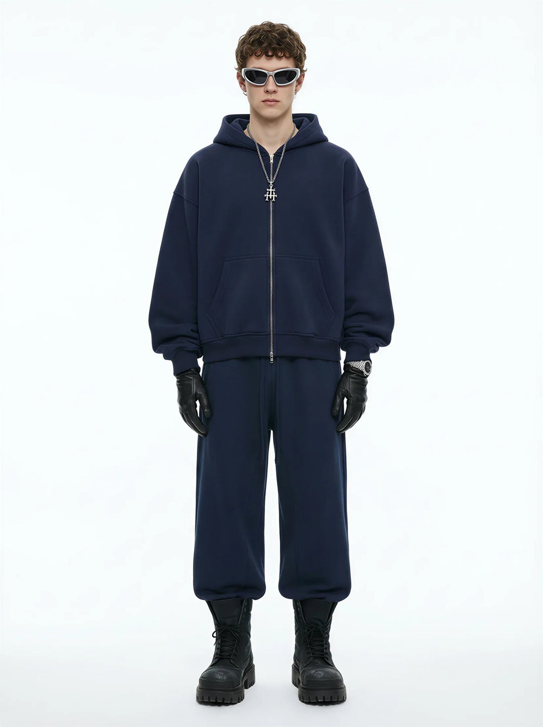 Men’s Double Zipper Oversized Jacket