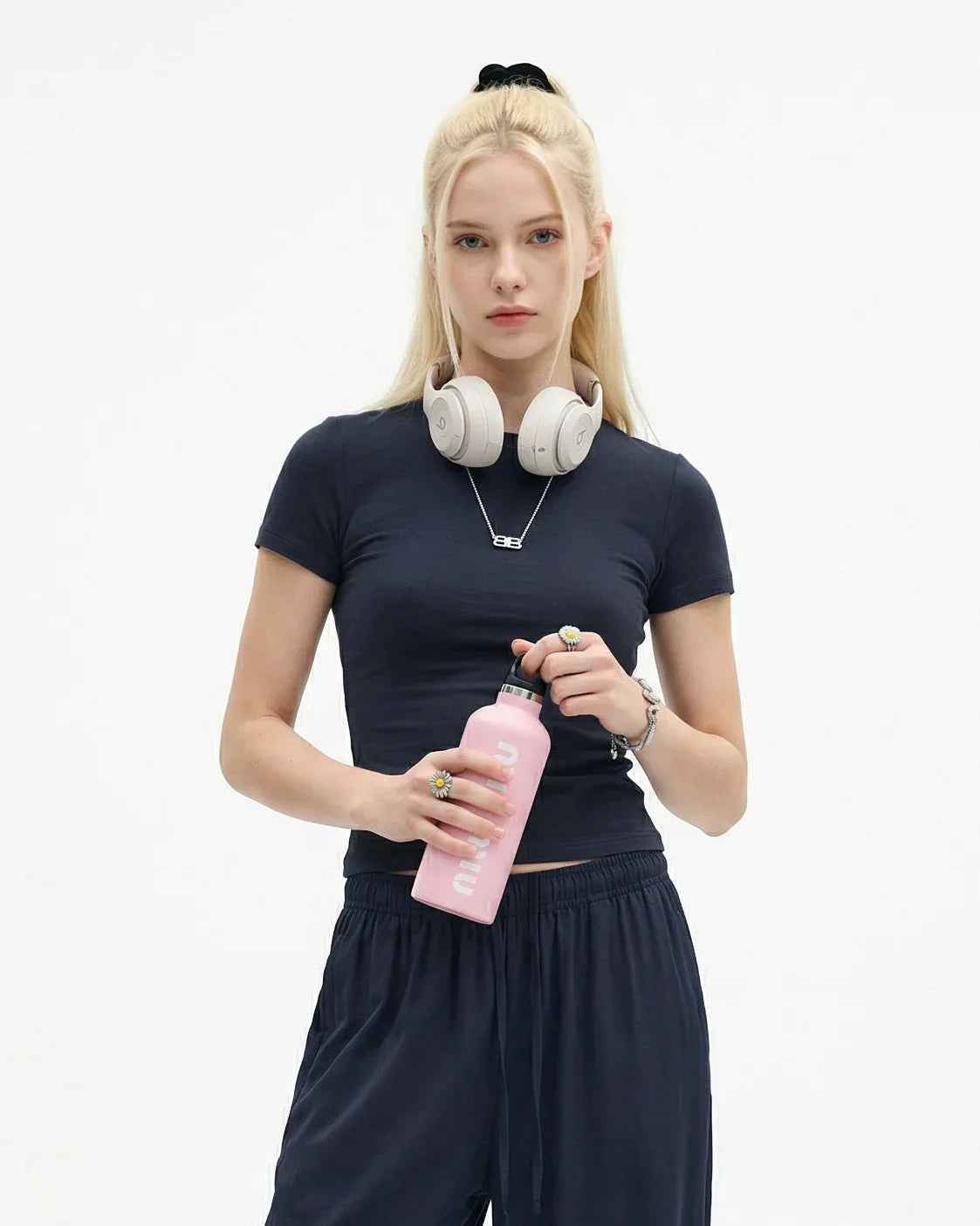 High-Stretch Cropped Fitted Tee