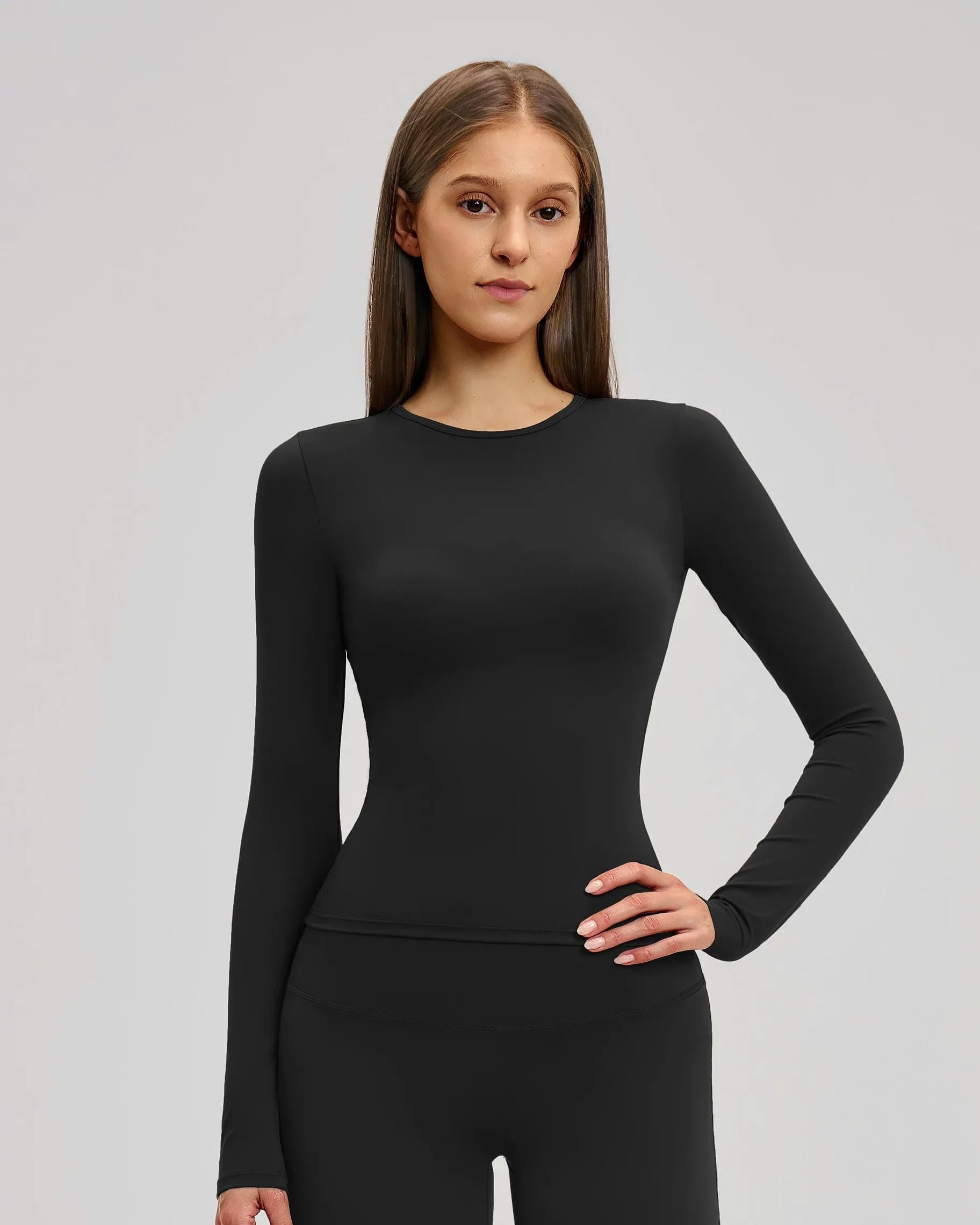 Brushed Long-Sleeve Yoga Top