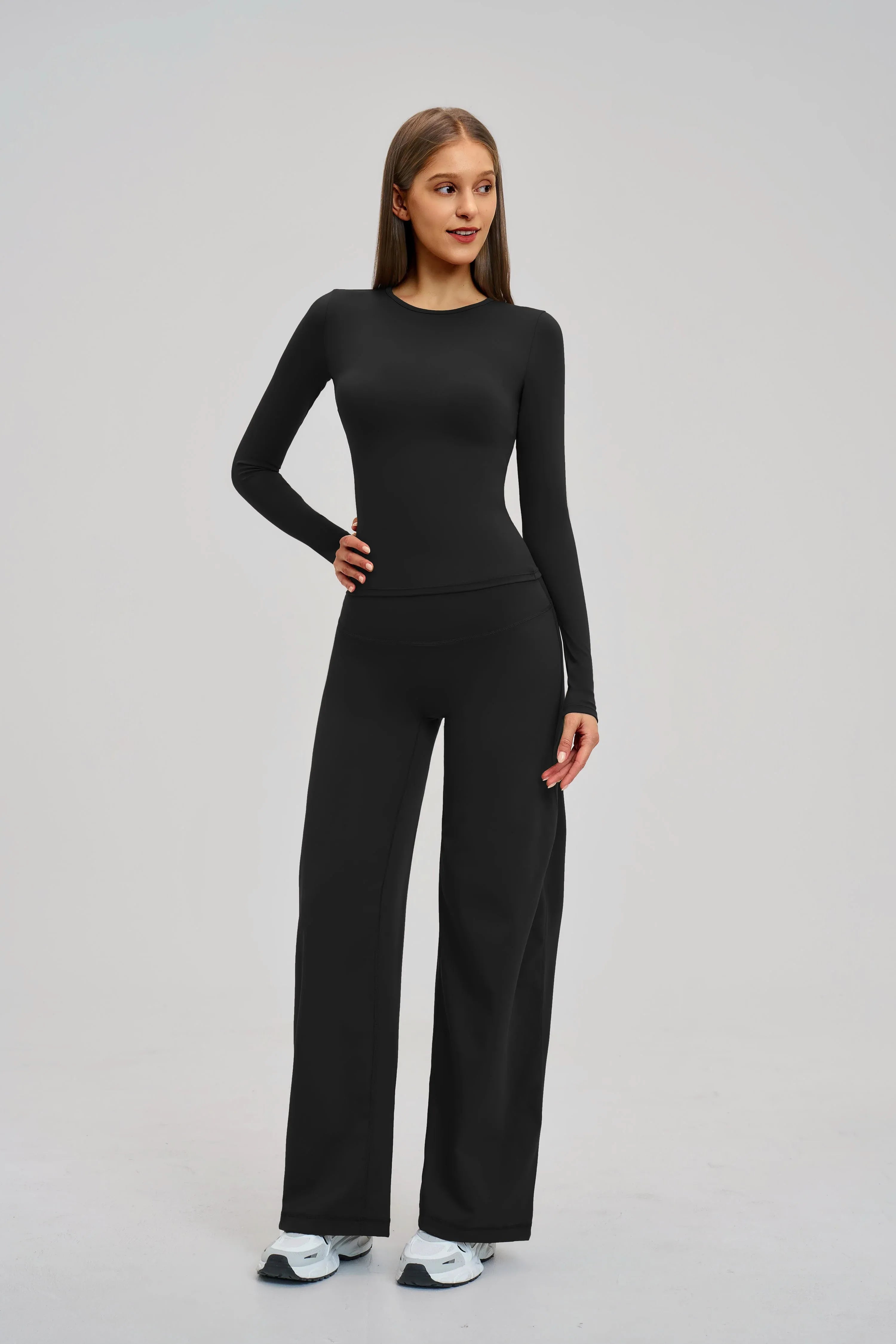 Brushed Long-Sleeve Yoga Top