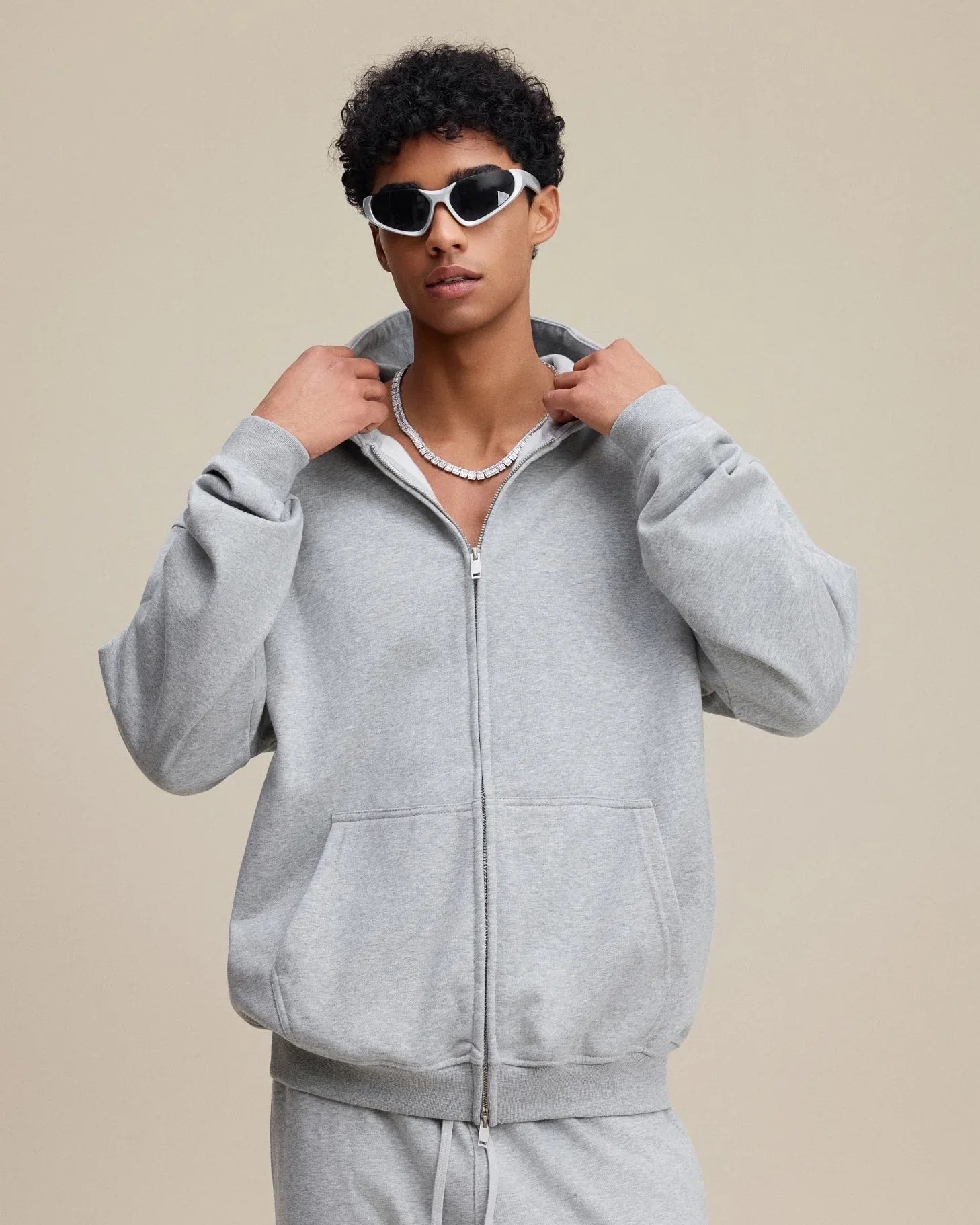 Double Zipper Oversized Hoodie