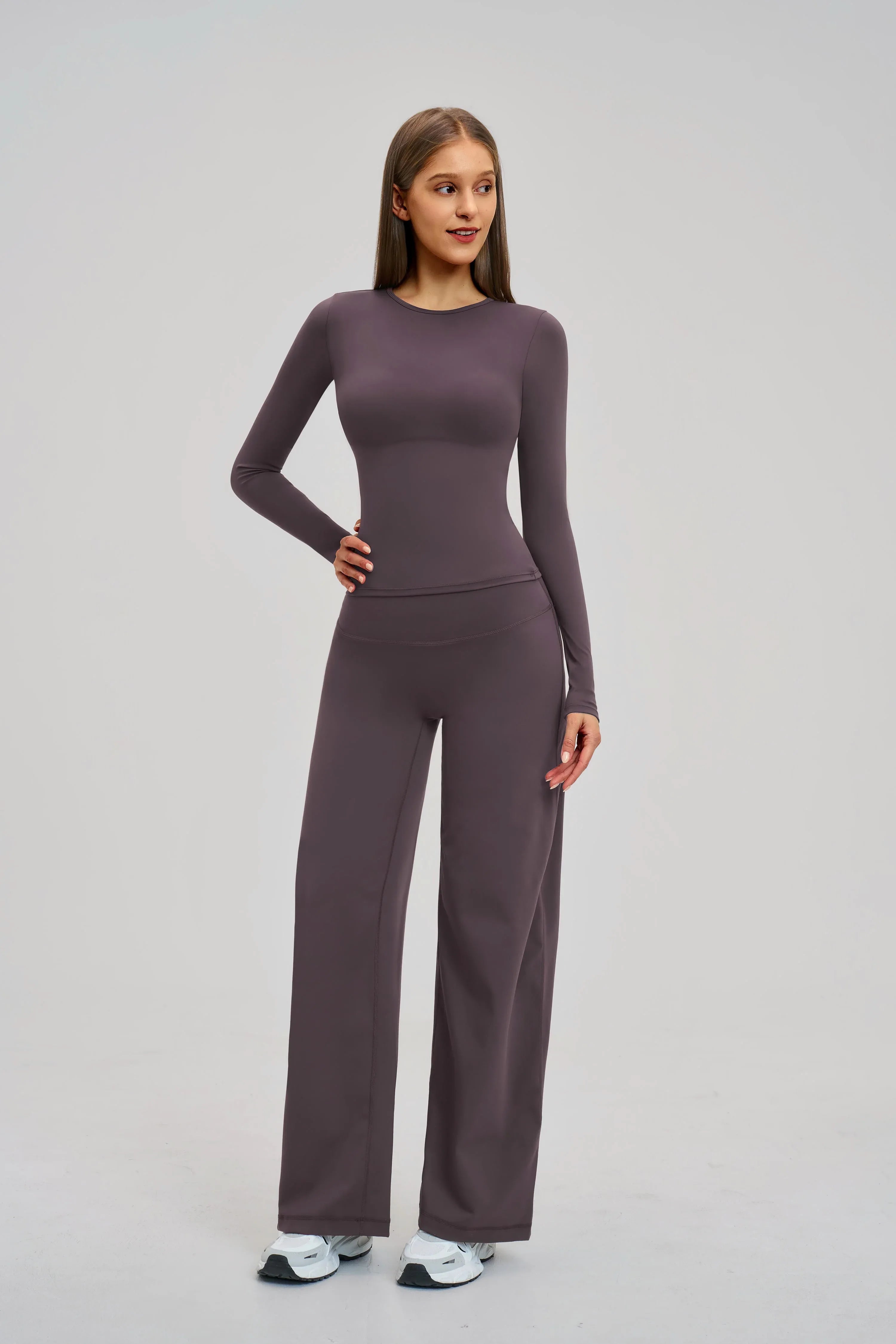 Brushed Long-Sleeve Yoga Top