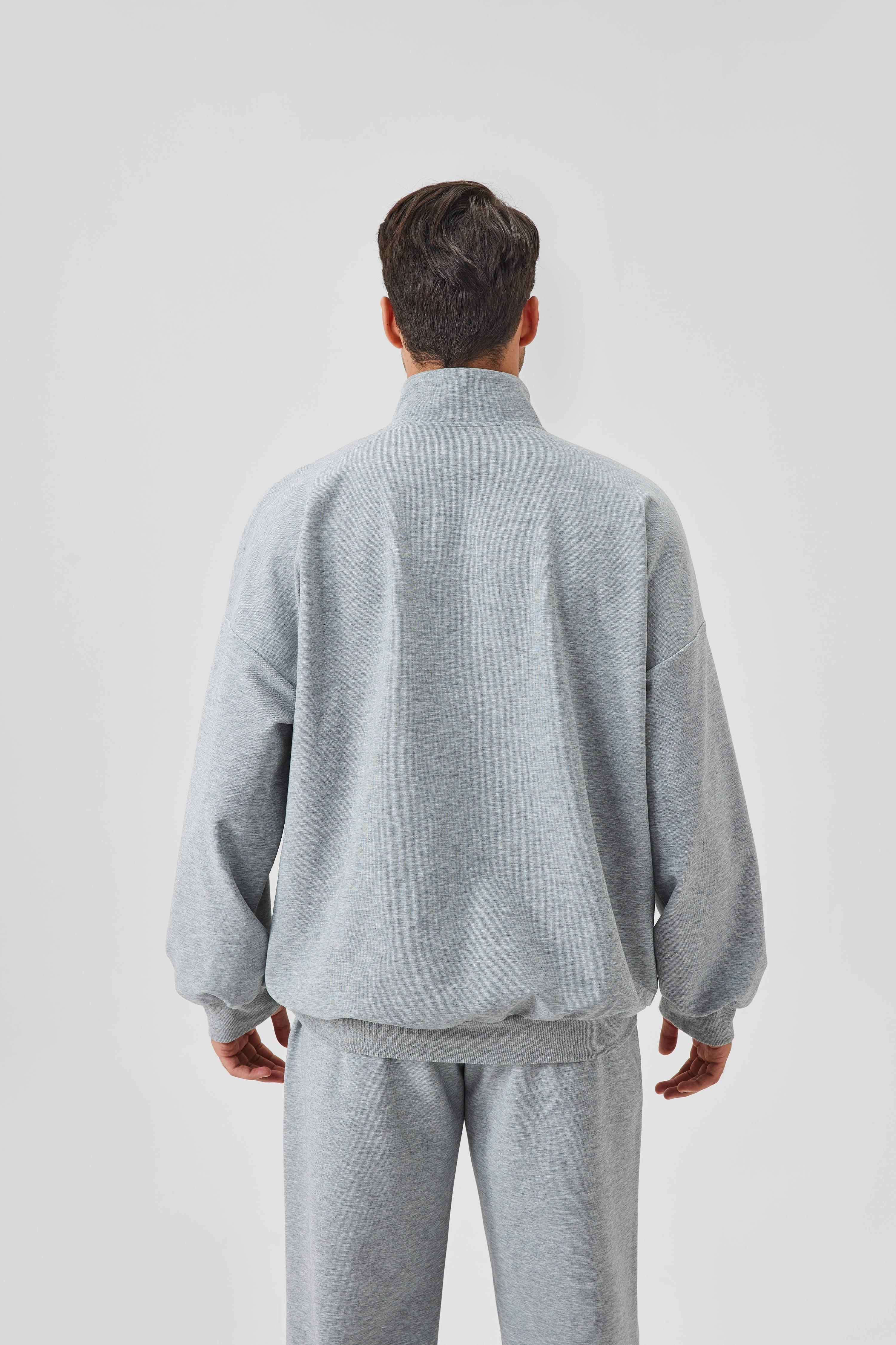 Men's Half-Zip Stand-Collar Hoodie