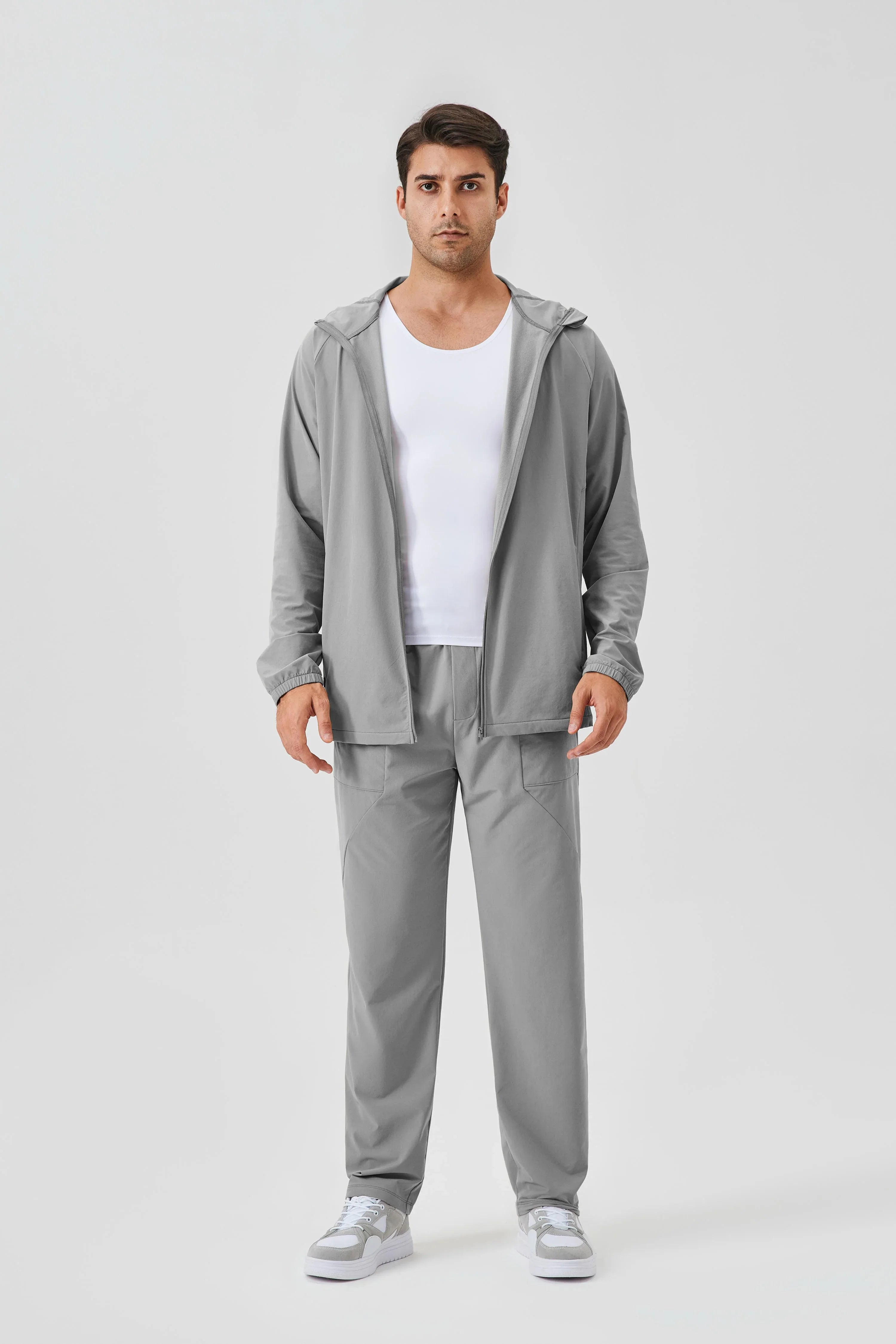 Men's Zip-Up Hooded Jacket