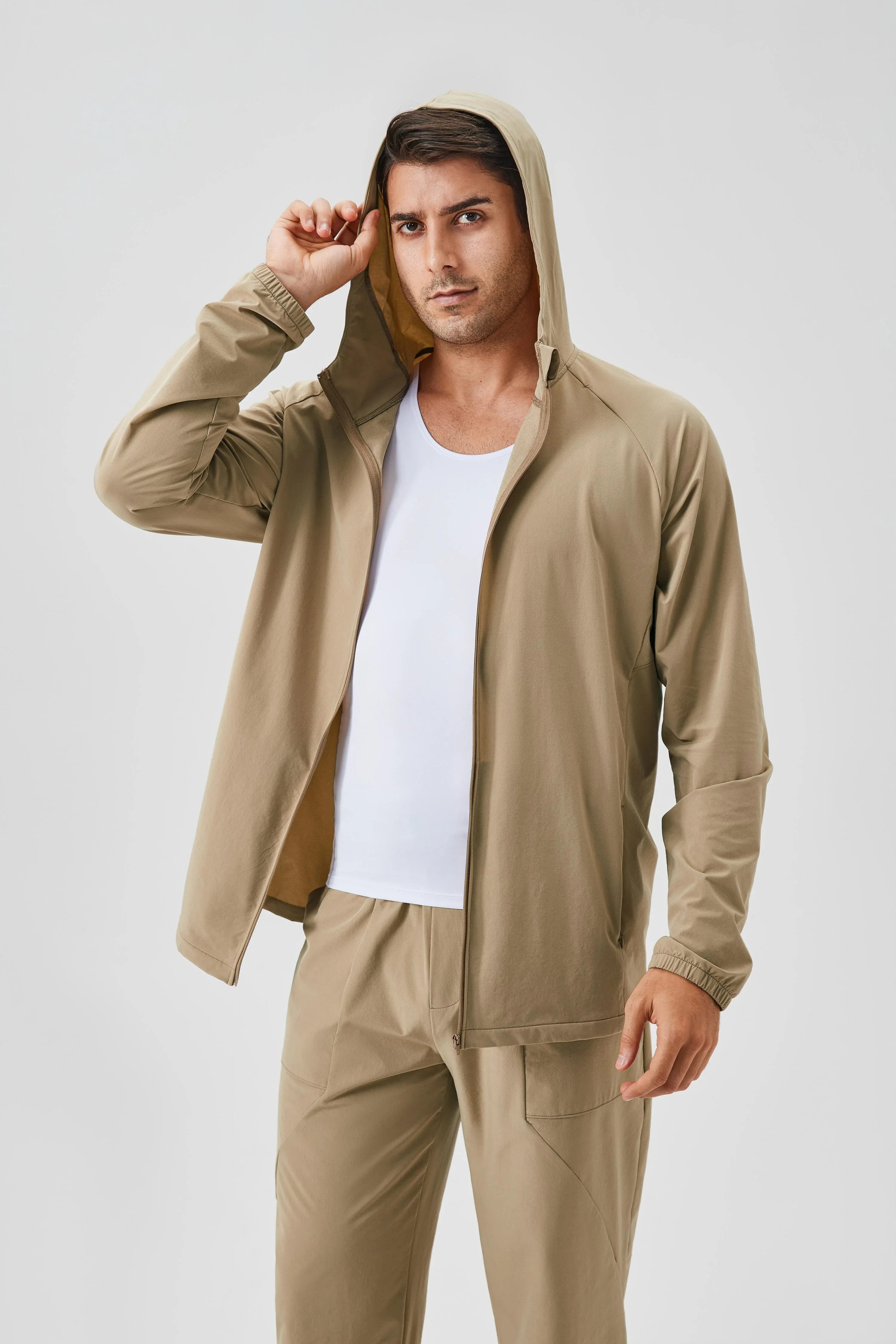 Men's Zip-Up Hooded Jacket