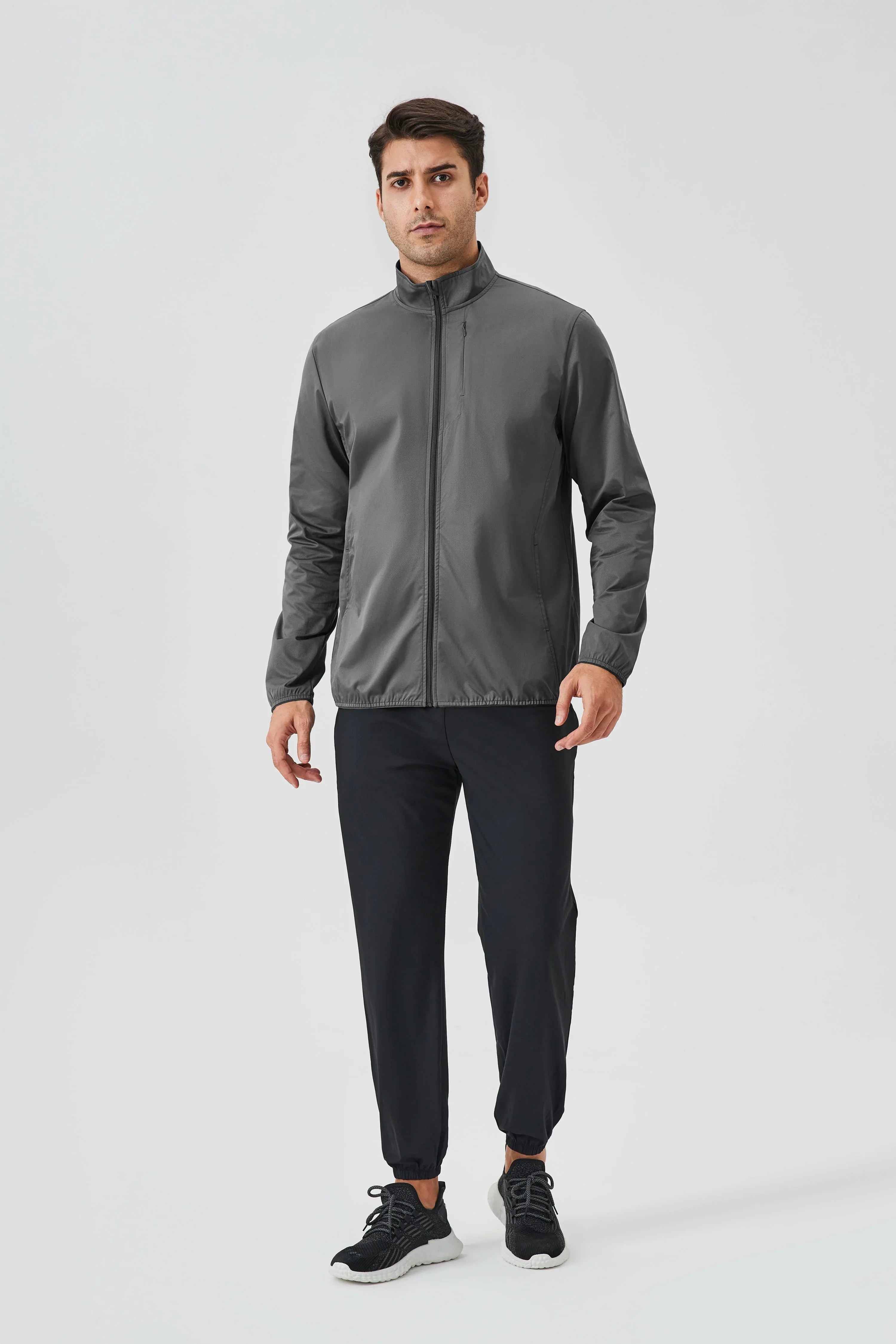 Men's Stand-Collar Zip-Up Jacket