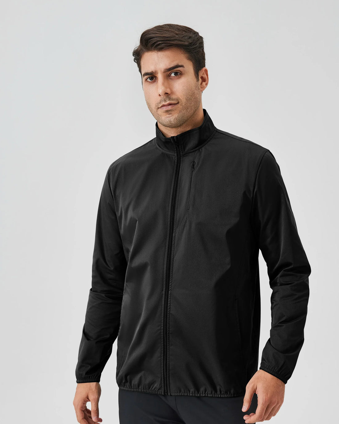 Men's Stand-Collar Zip-Up Jacket