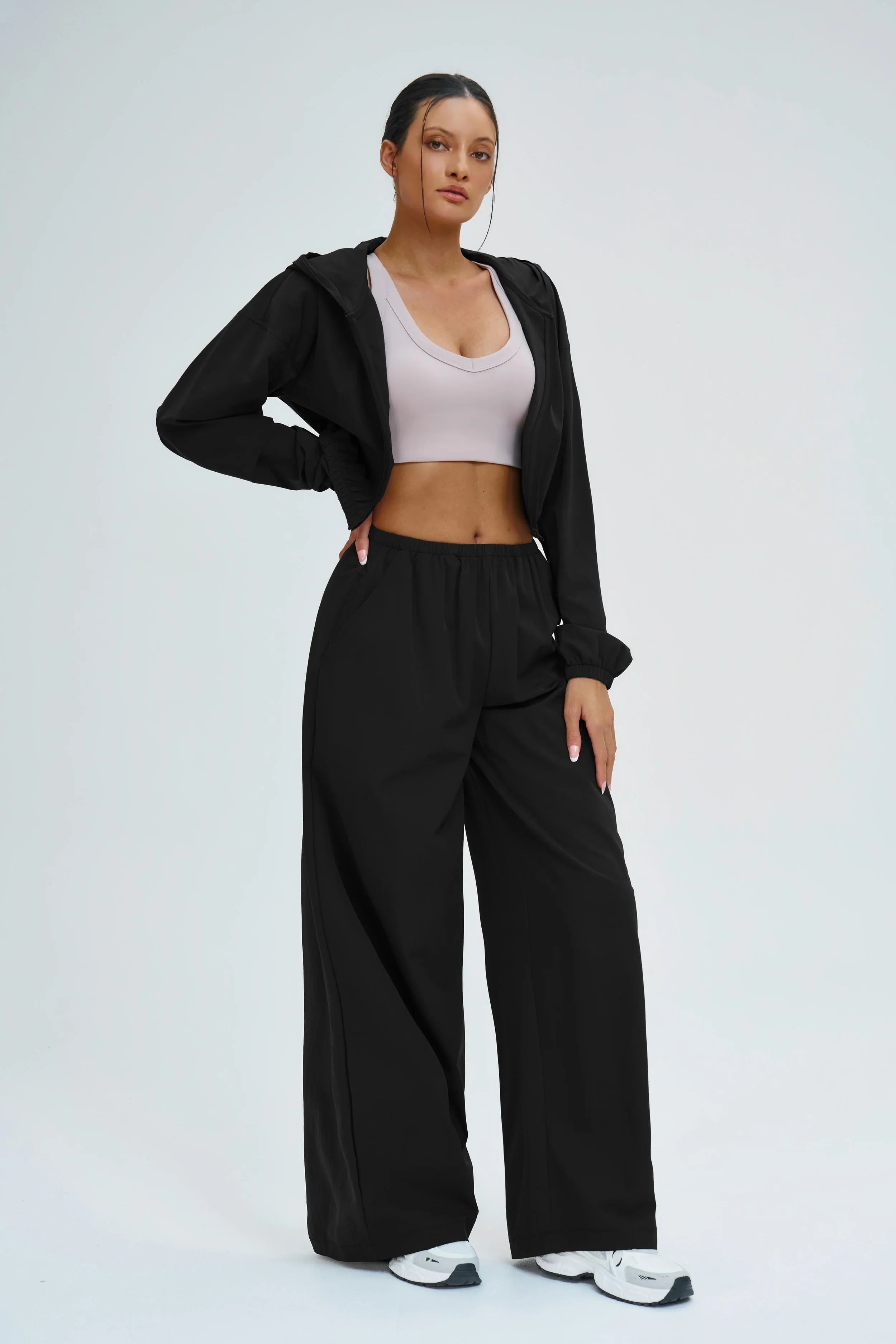 Wide-Leg Cargo Hiking Pants