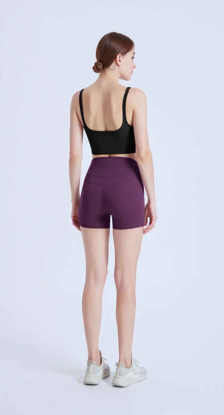 High-Waisted Peach Lift Yoga Shorts