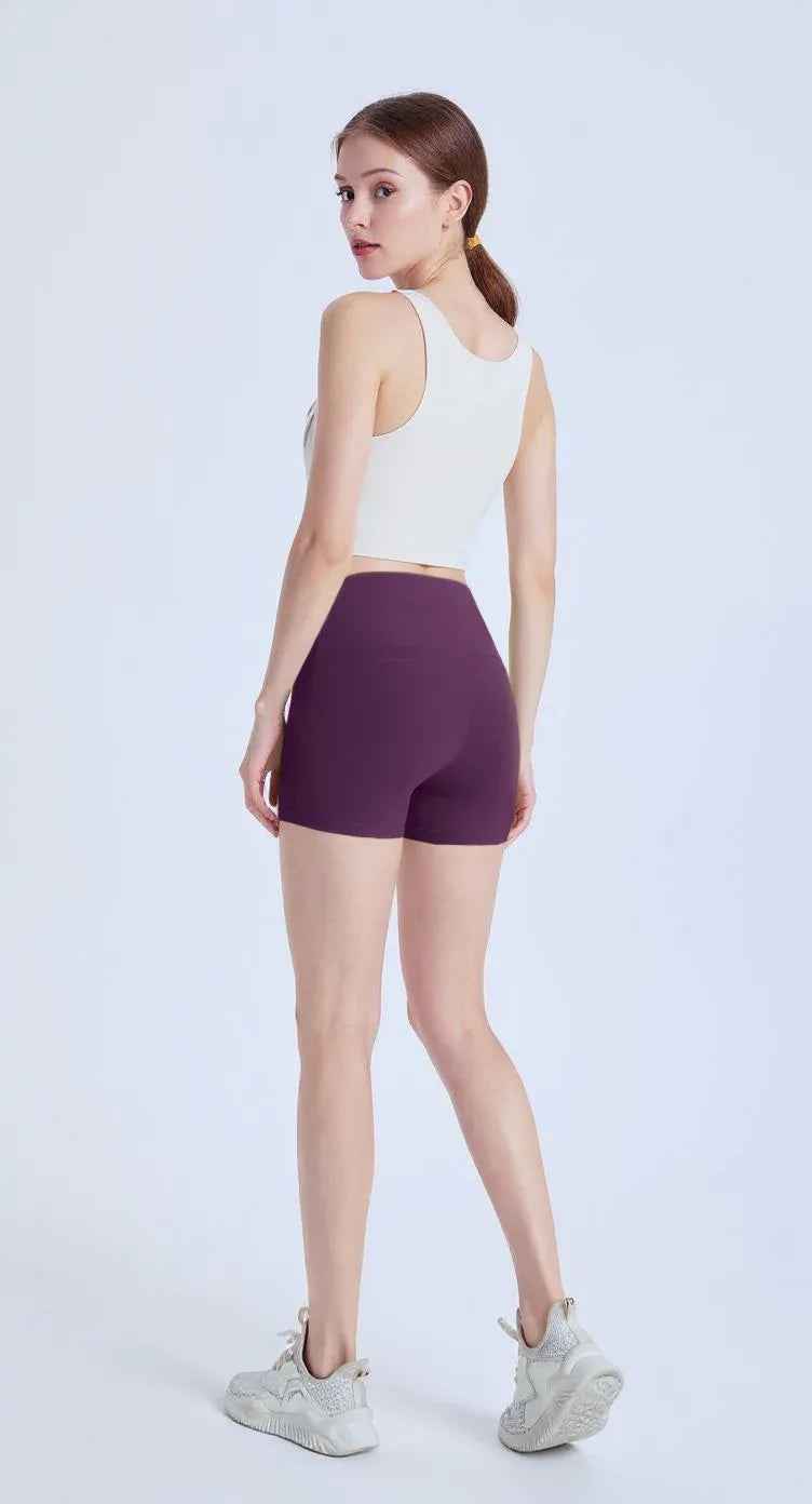High-Waisted Peach Lift Yoga Shorts