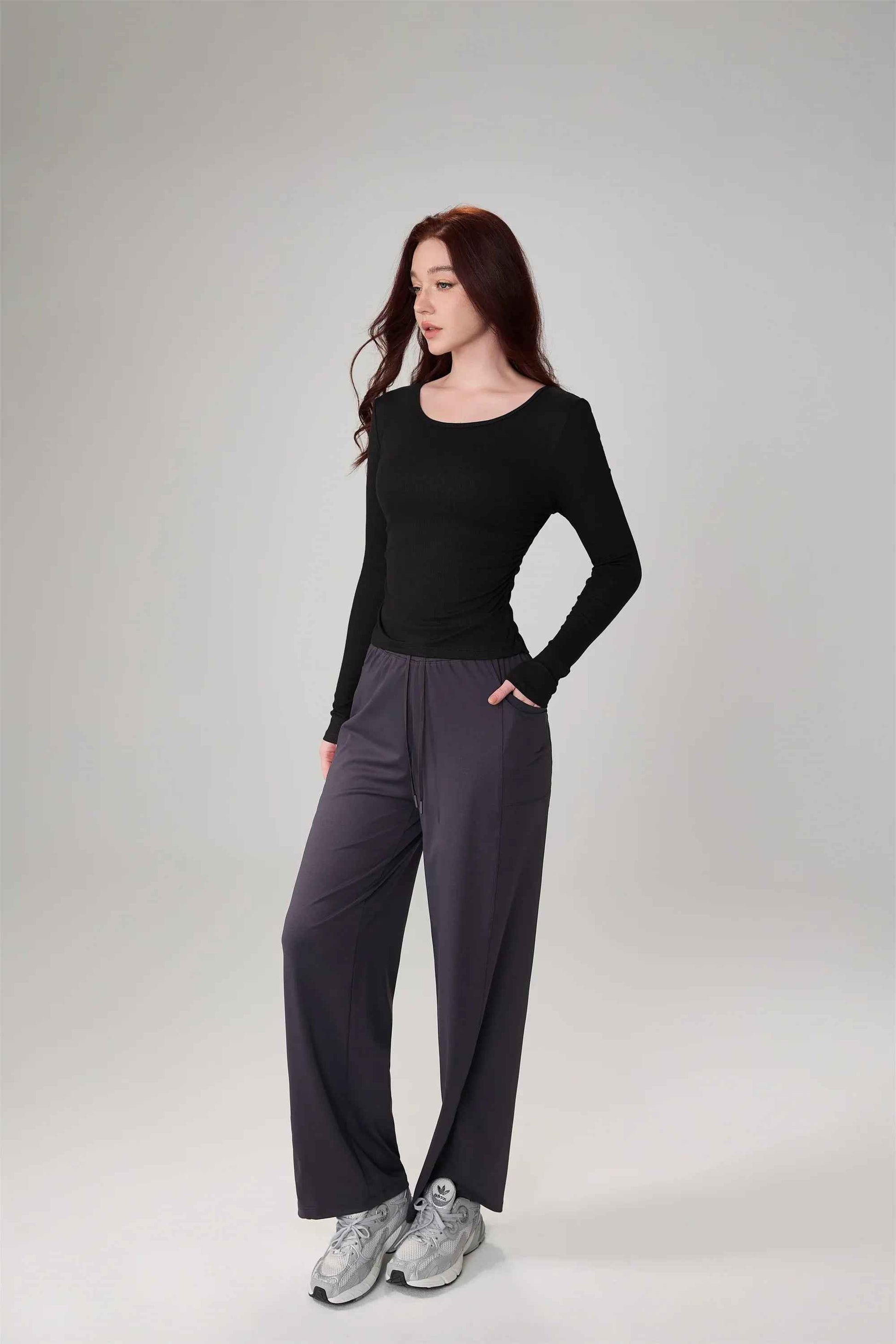 Ribbed Long Sleeve Yoga Top