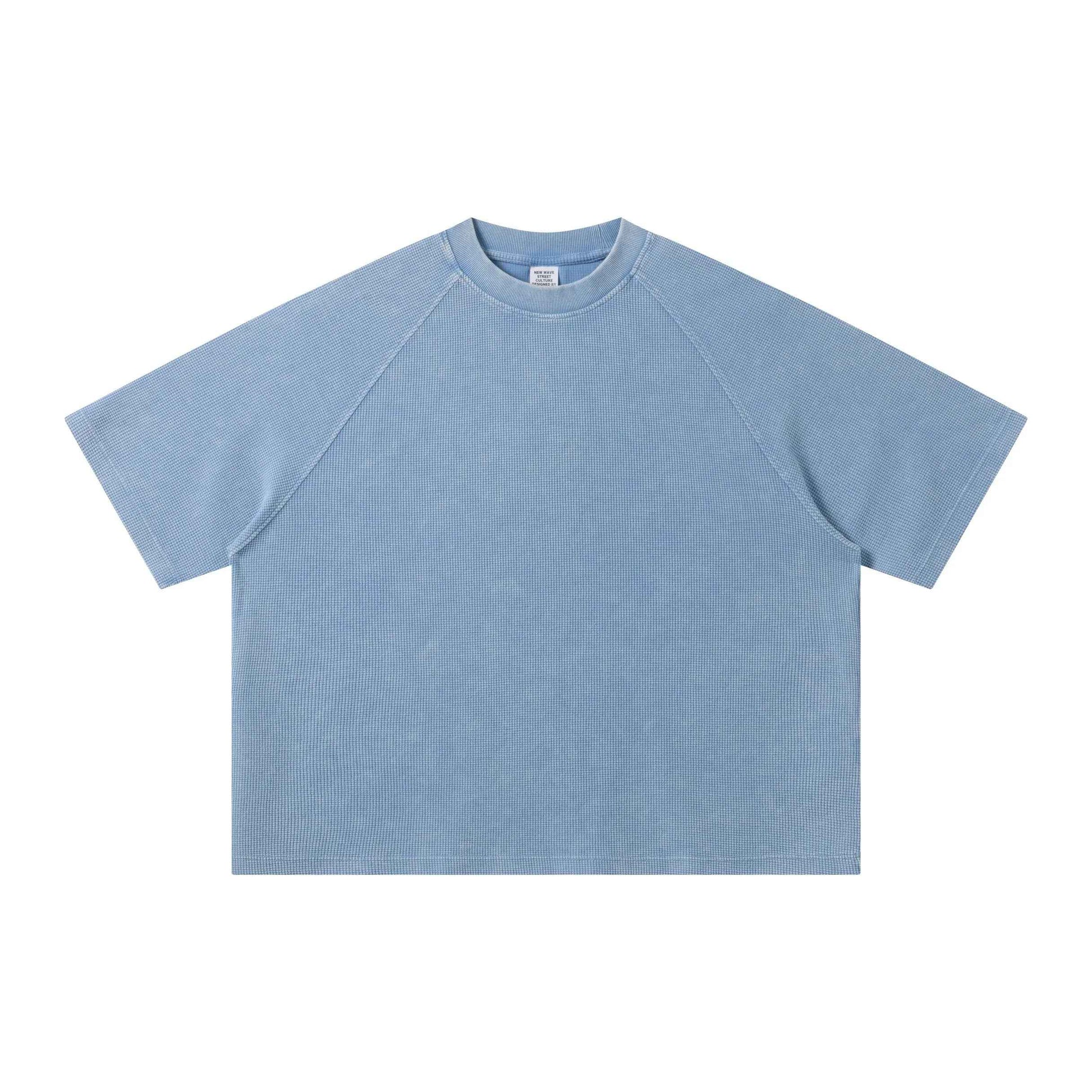 Boxy Washed Waffle Raglan T-Shirt