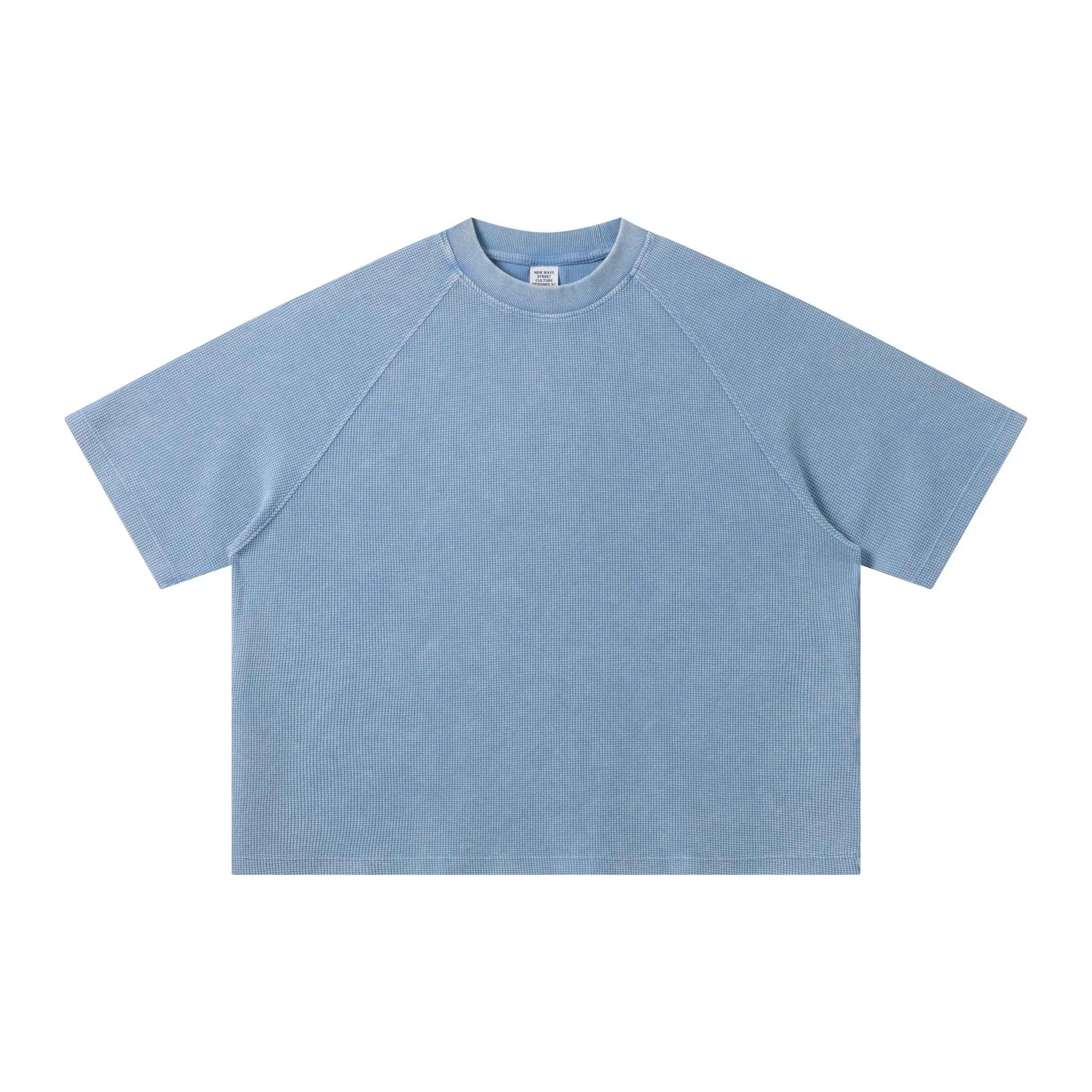 Boxy Washed Waffle Raglan T-Shirt