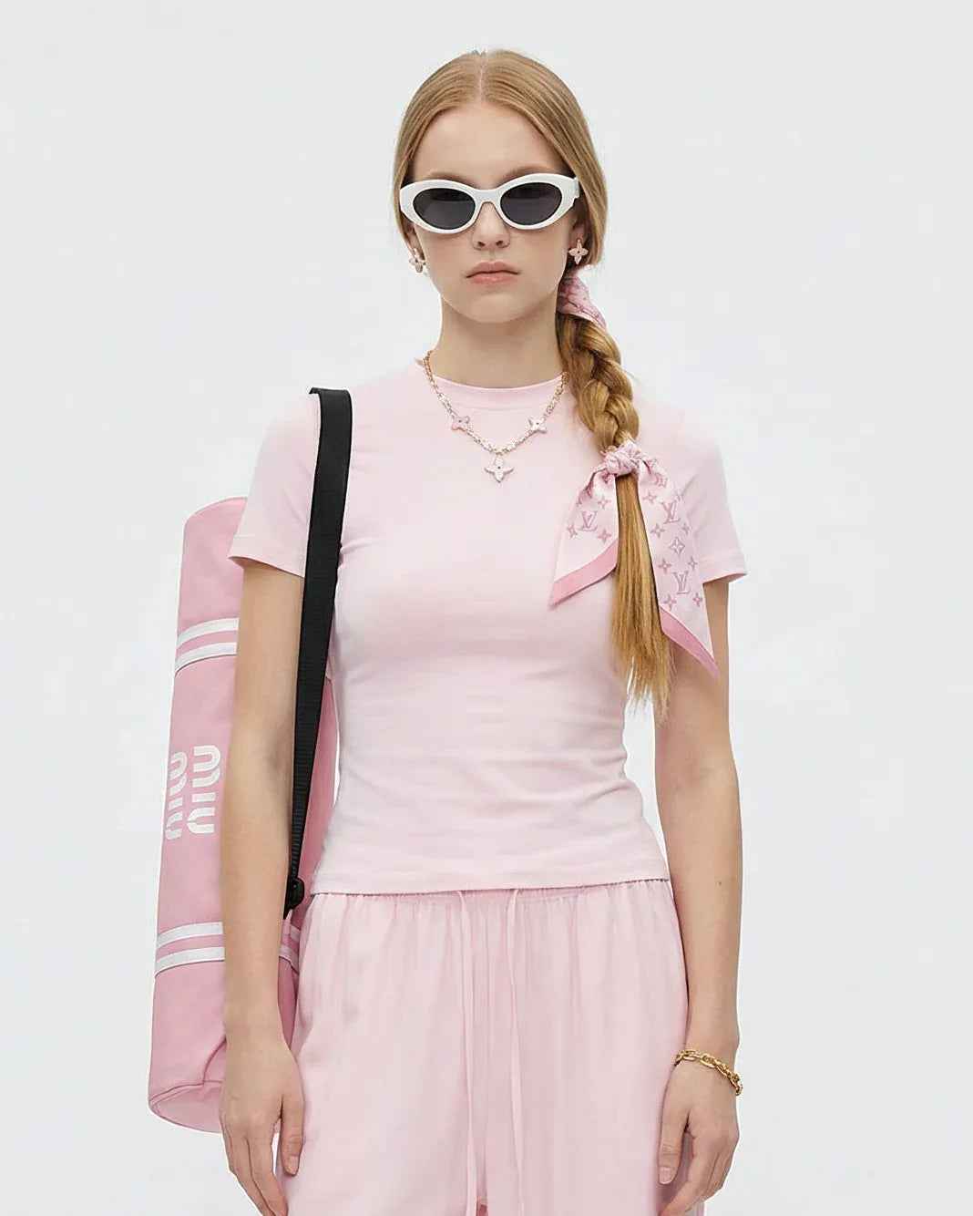High-Stretch Cropped Fitted Tee