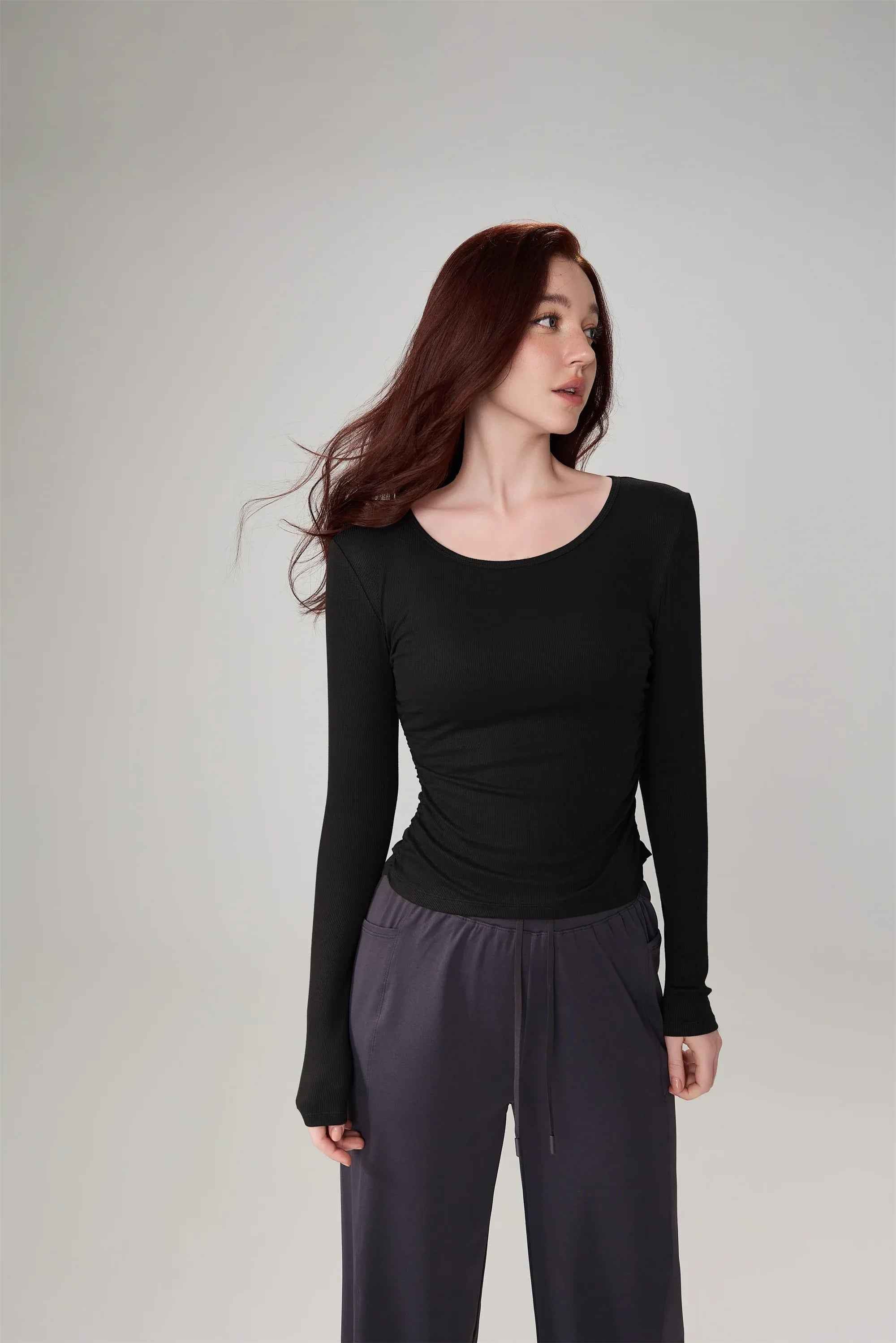 Ribbed Long Sleeve Yoga Top