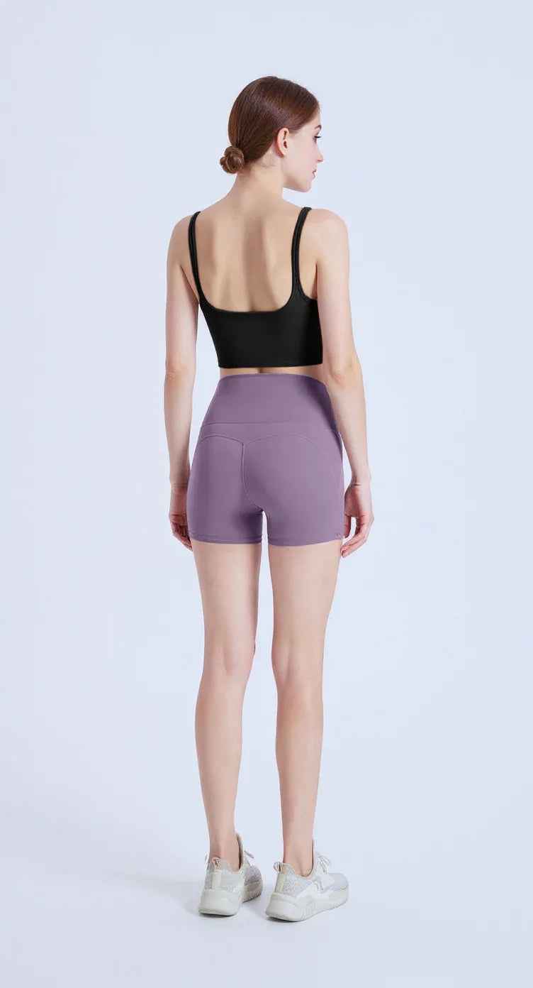 High-Waisted Peach Lift Yoga Shorts
