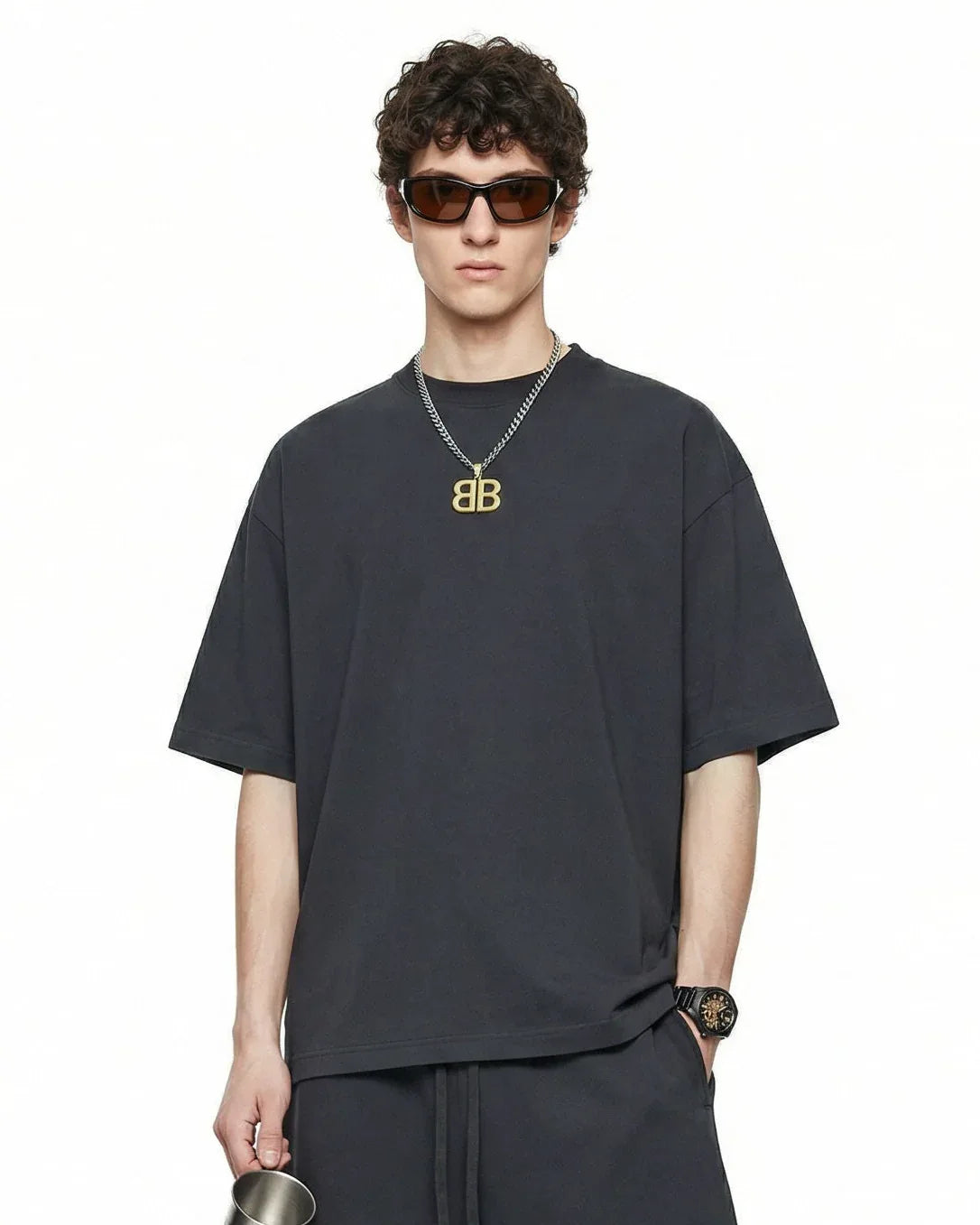 Men’s Oversized Solid Short Sleeve