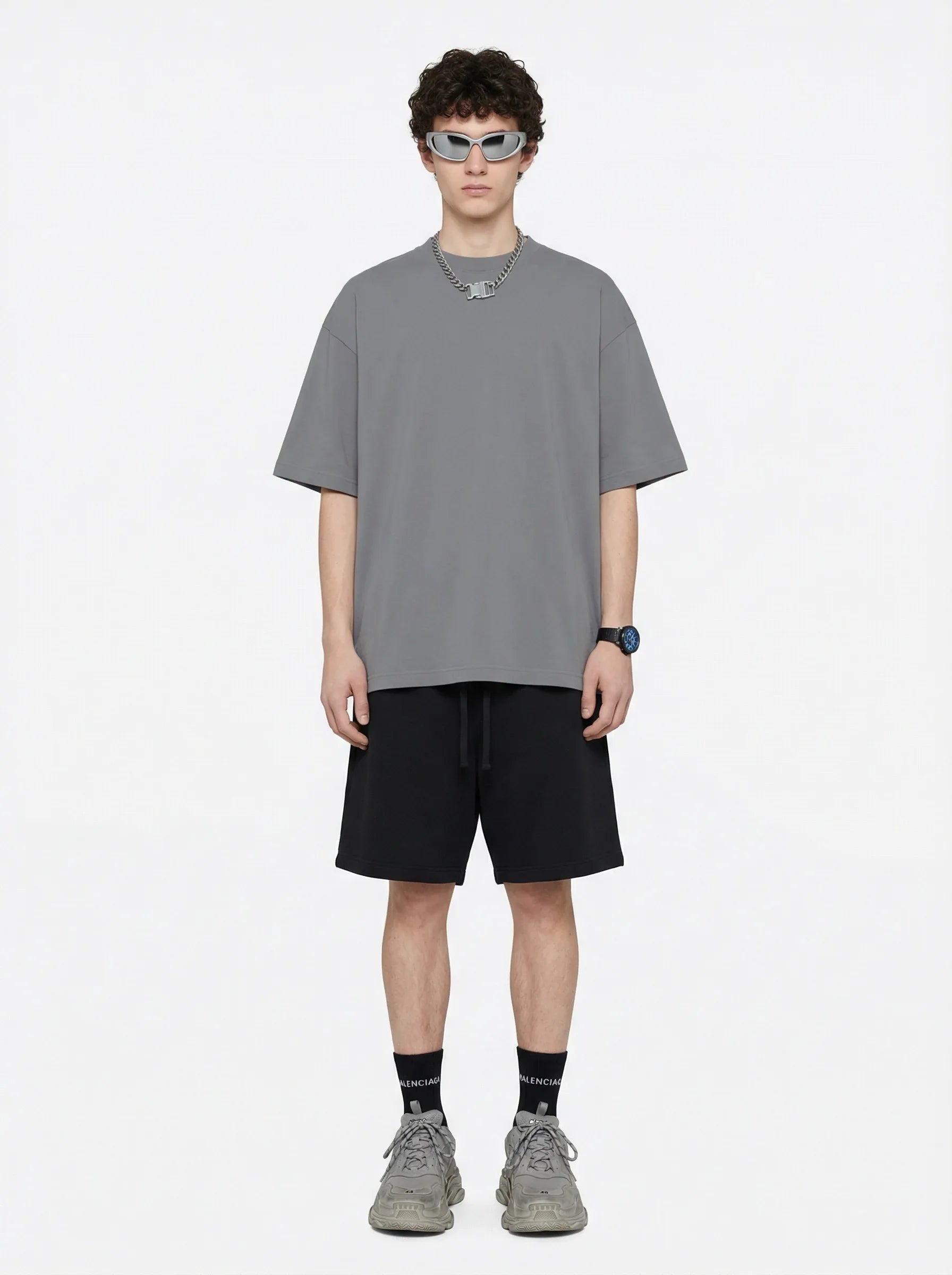 Men’s Oversized Solid Short Sleeve